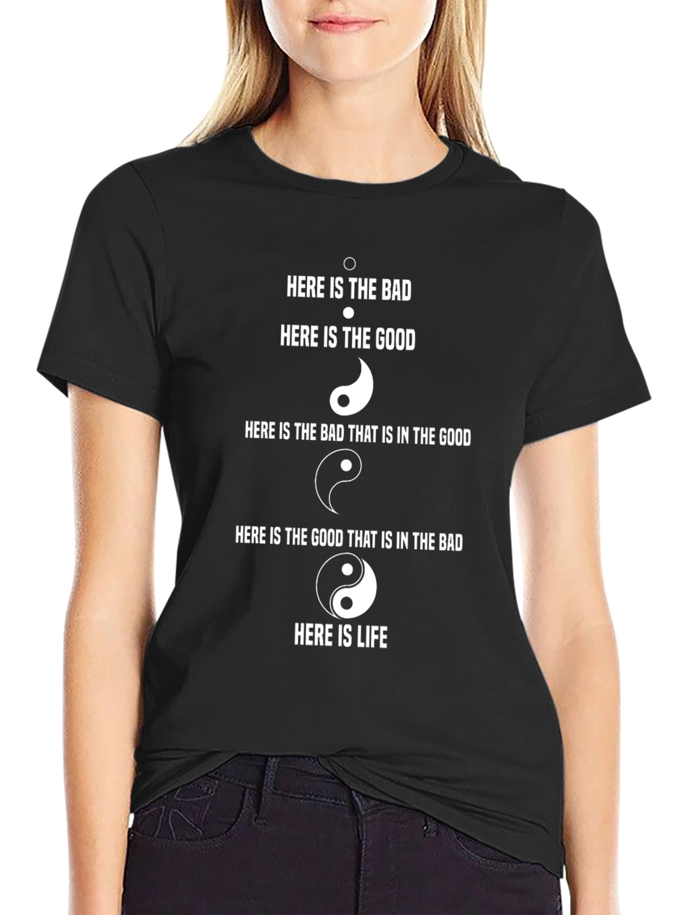 Yin Yang Philosophy T-Shirt - Good and Bad Graphic Tee
