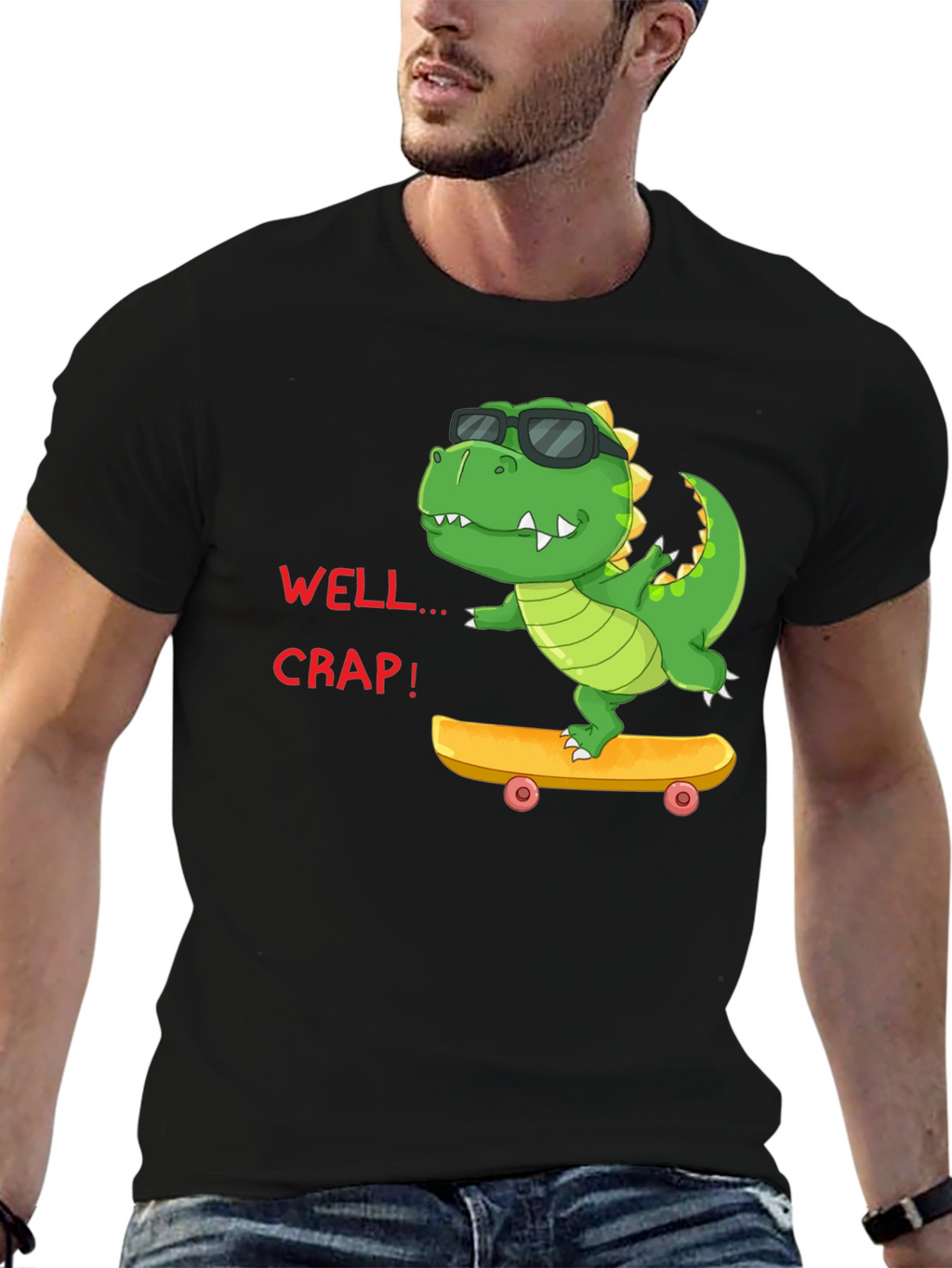 Dino Skateboard T-Shirt: Well... Crap!
