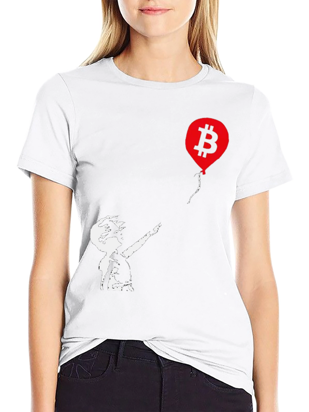 Bitcoin Balloon Graphic Tee - Black