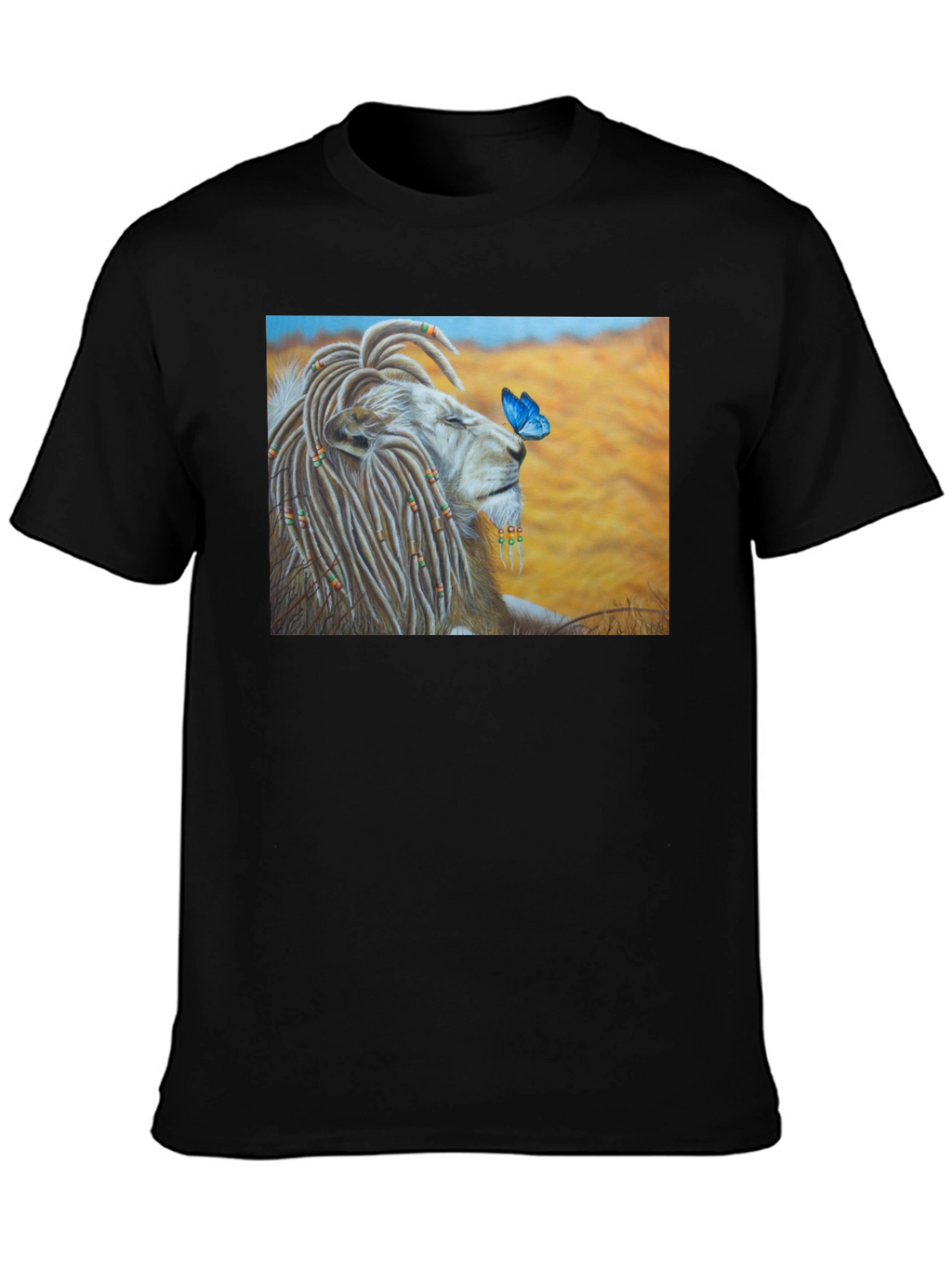 Lion King Butterfly Black T-Shirt