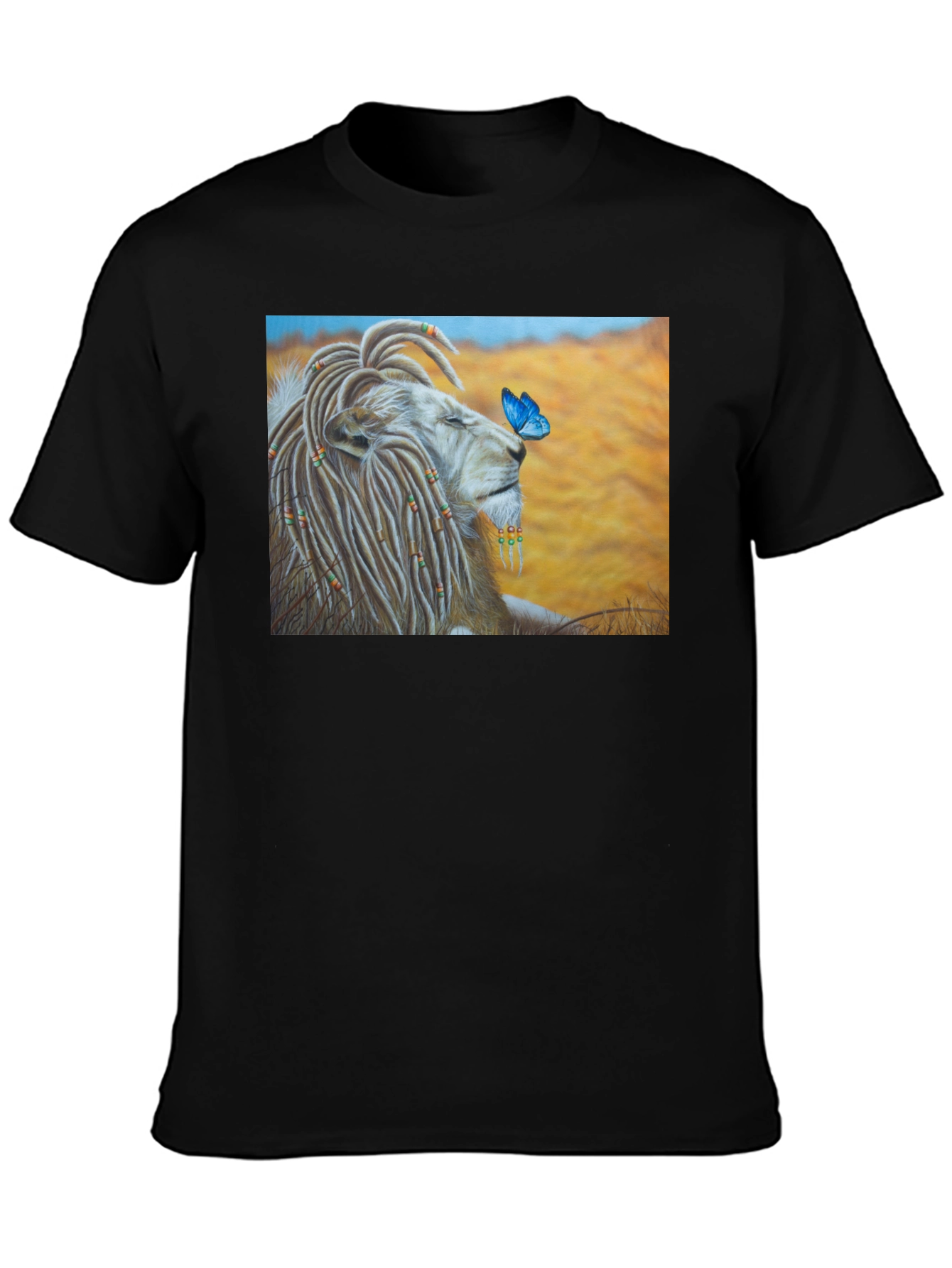 Lion King Butterfly Black T-Shirt
