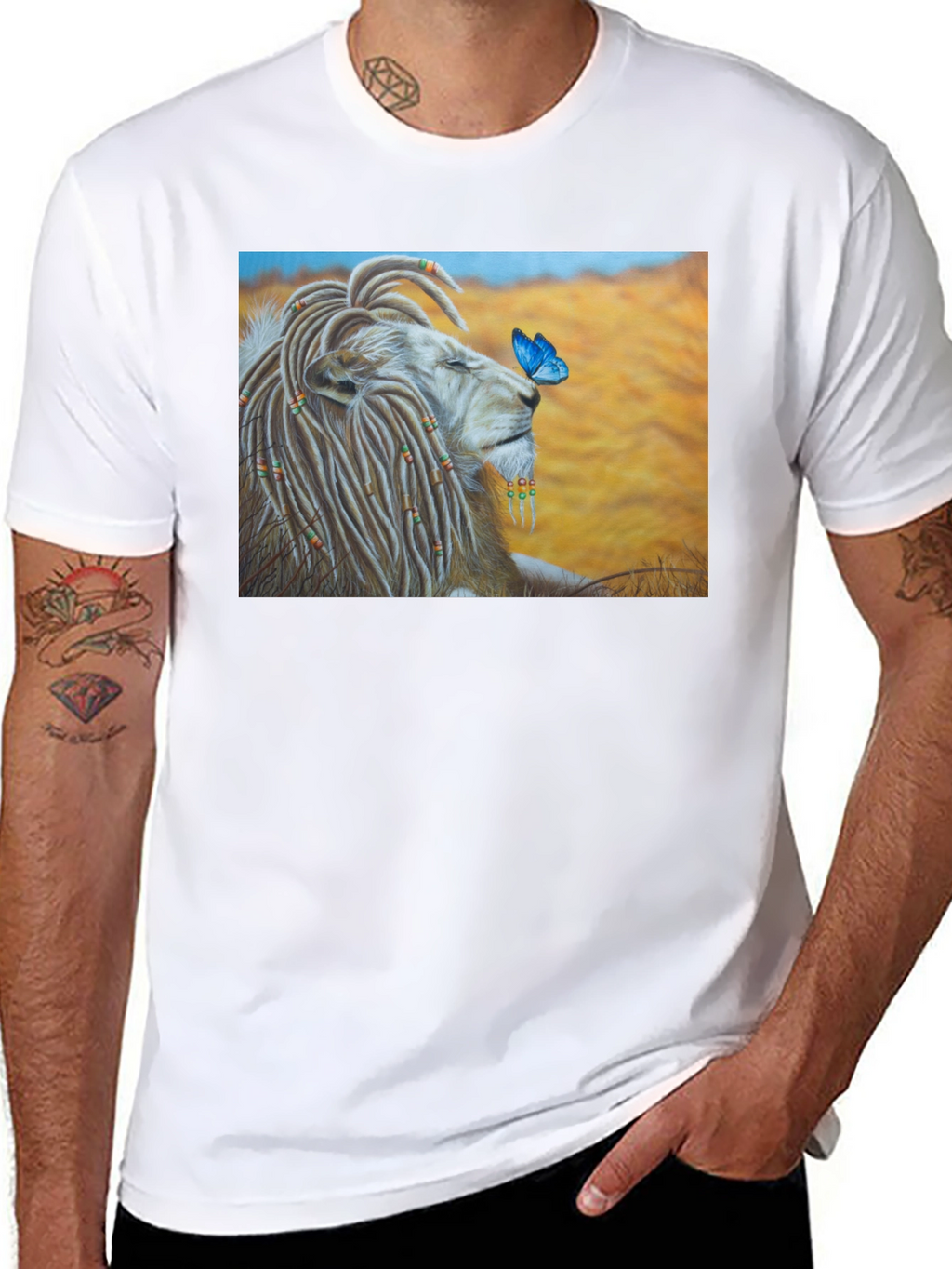 Lion King Butterfly Black T-Shirt