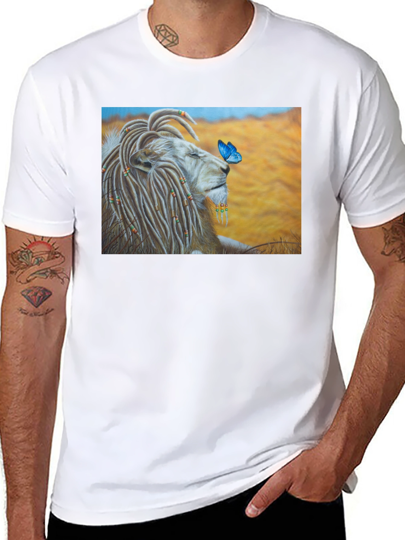 Lion King Butterfly Black T-Shirt