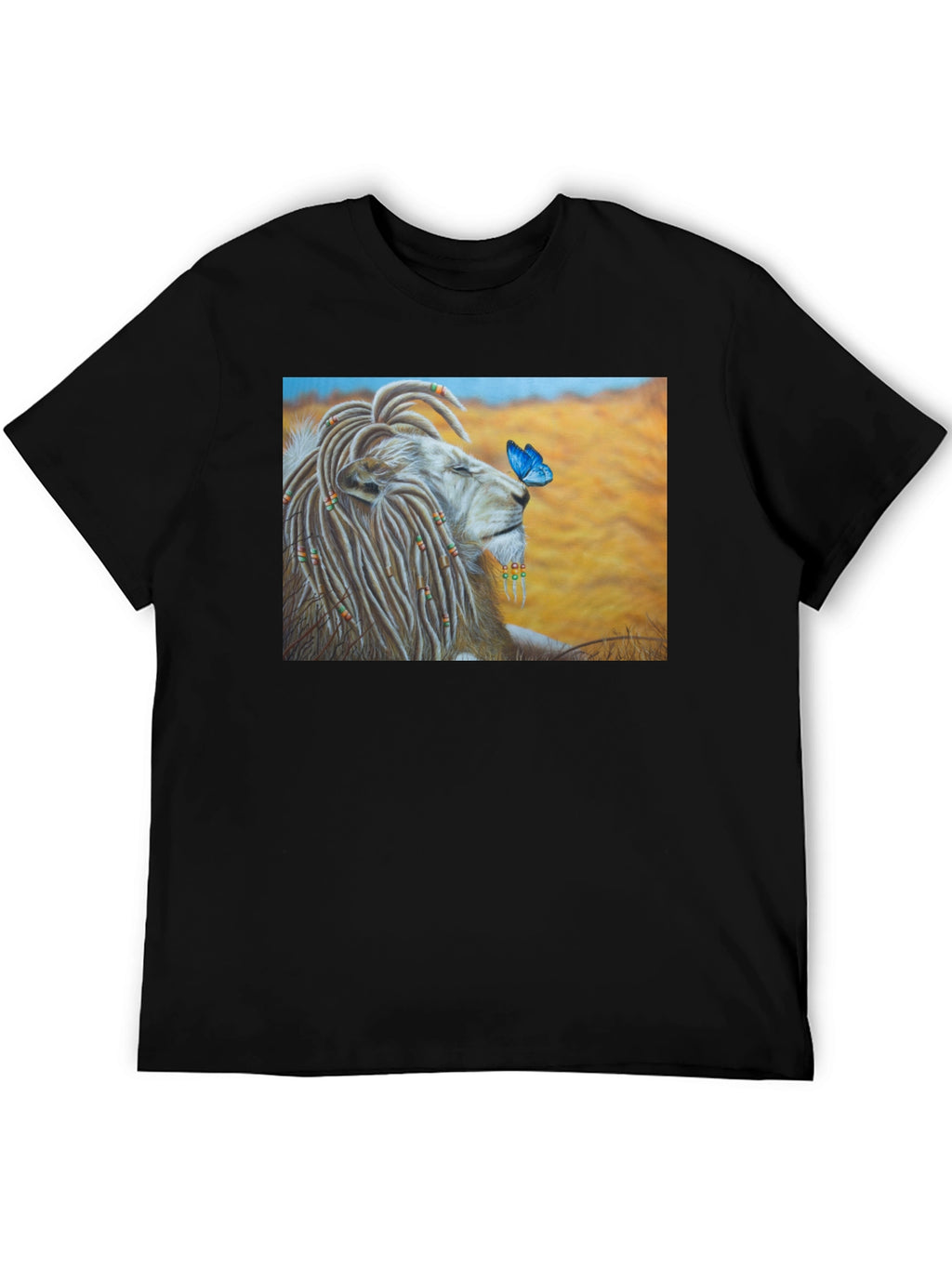 Lion King Butterfly Black T-Shirt