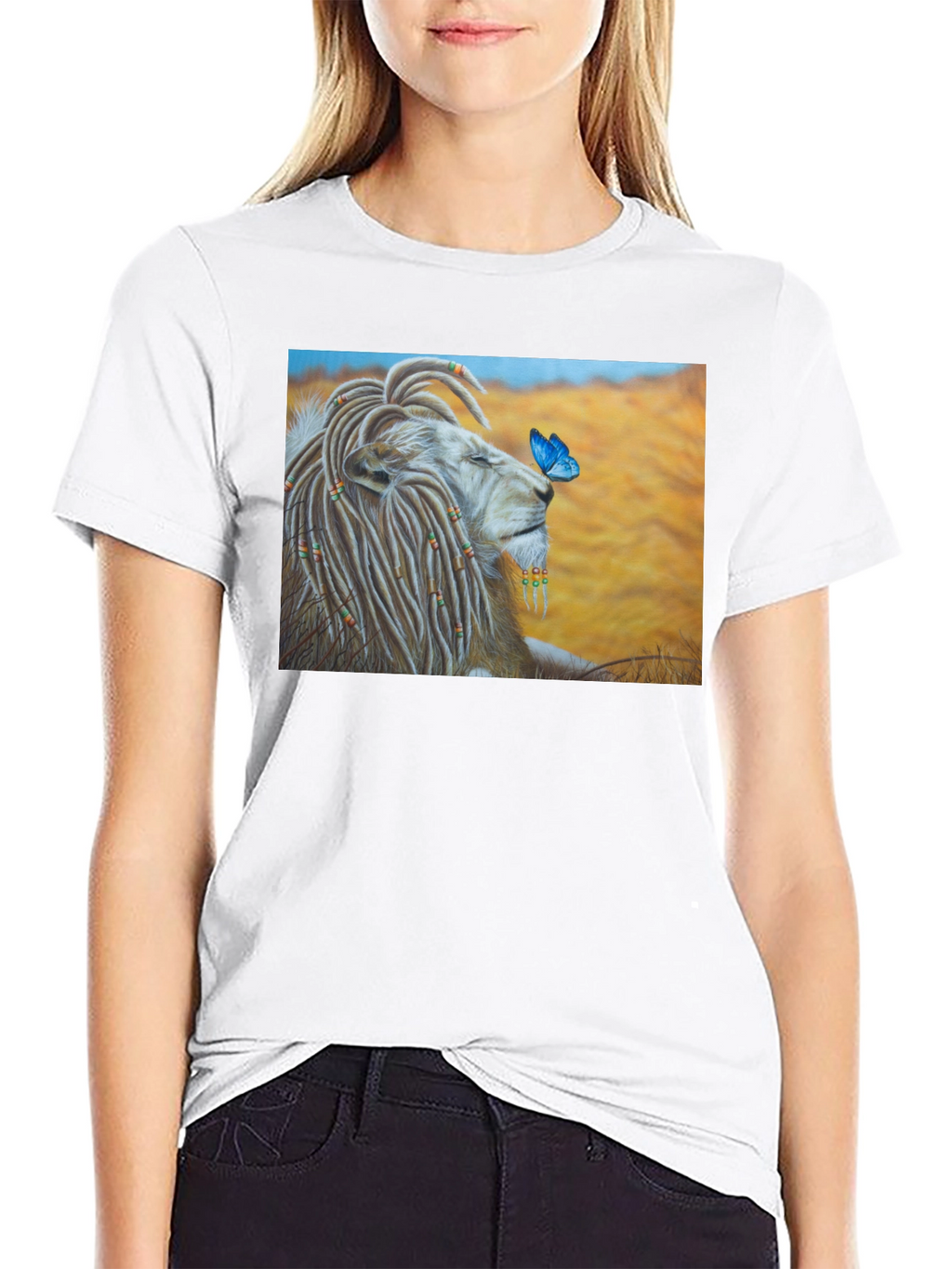 Lion King Butterfly Black T-Shirt