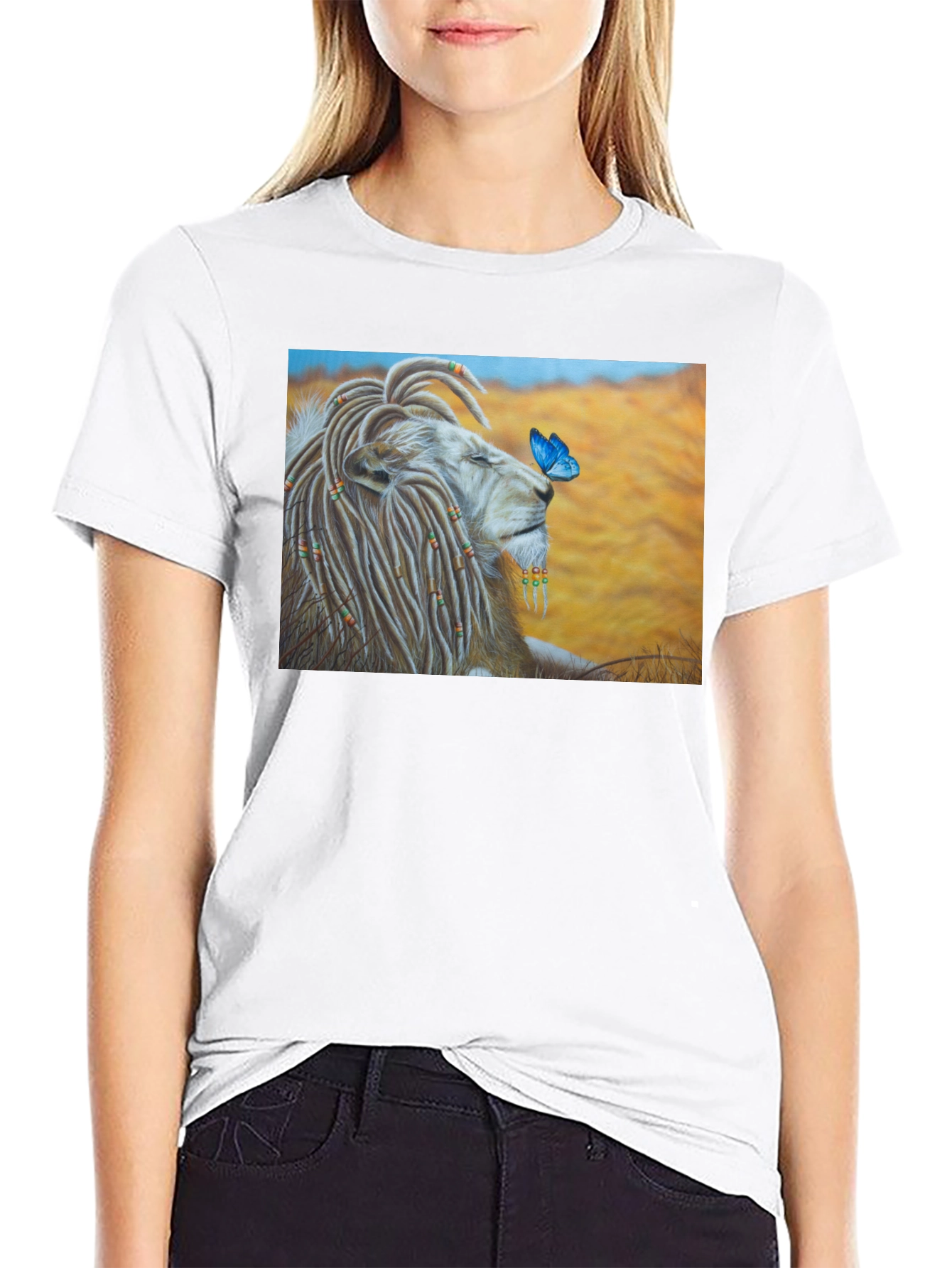 Lion King Butterfly Black T-Shirt