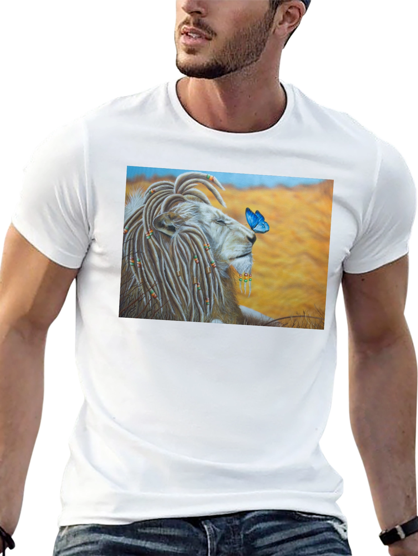 Lion King Butterfly Black T-Shirt