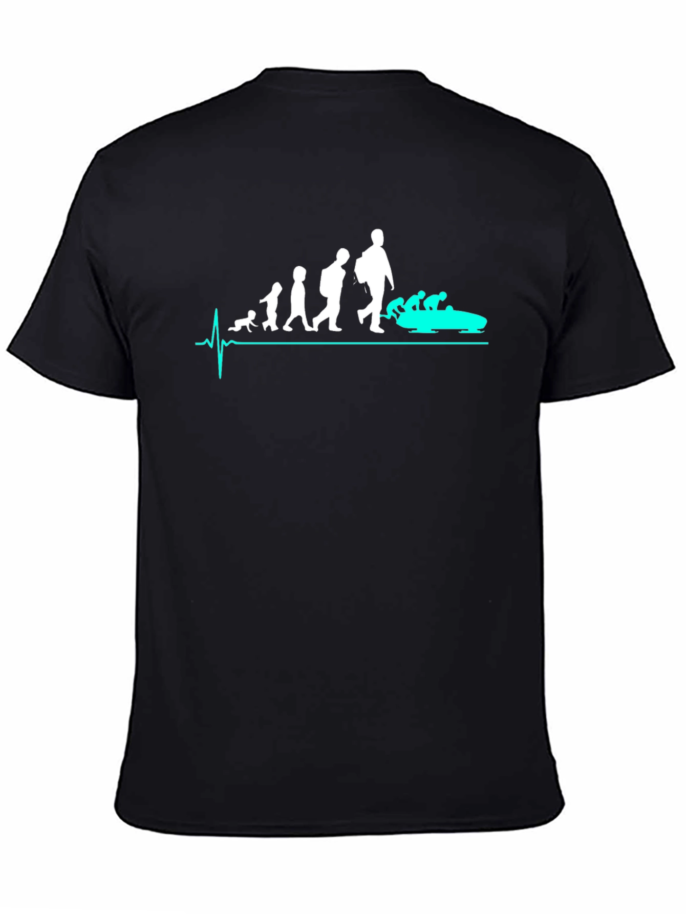 Evolution of Rafting Black T-Shirt