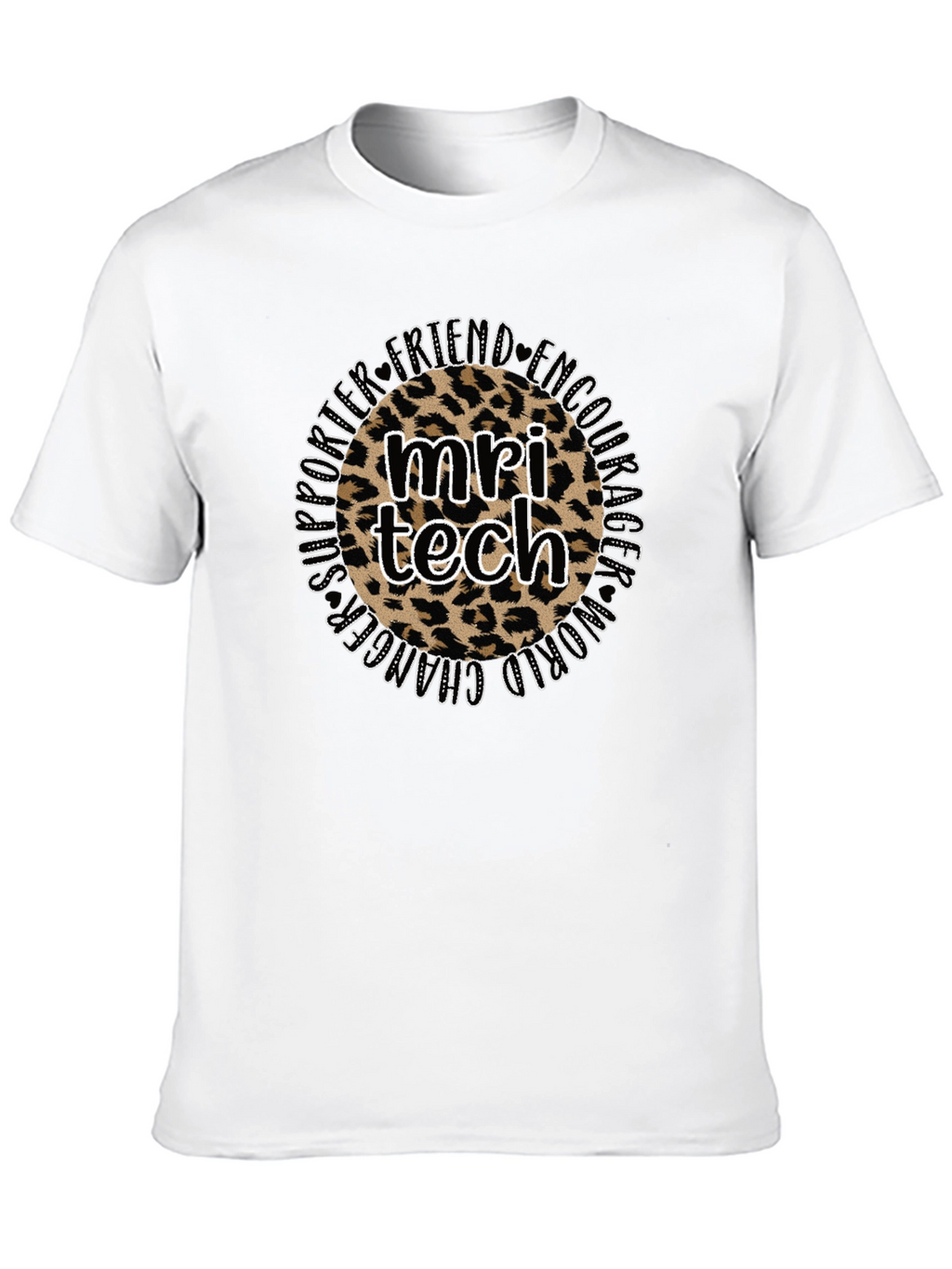 MRI Tech Leopard Print Black T-Shirt