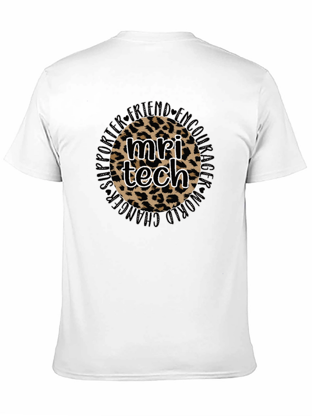 MRI Tech Leopard Print Black T-Shirt