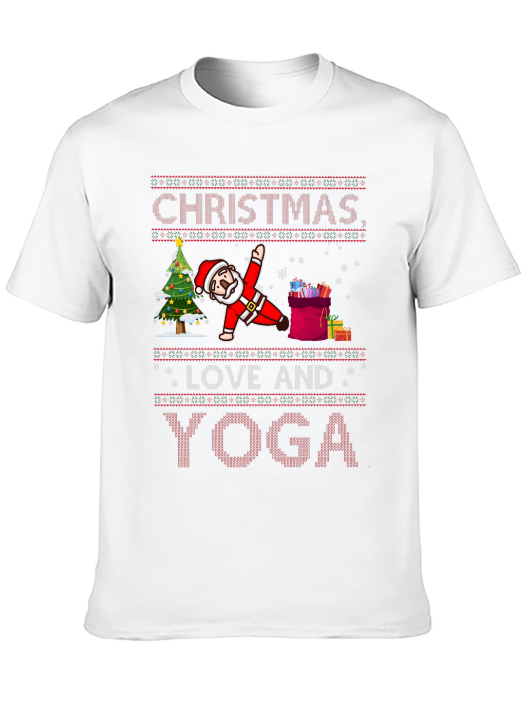 Christmas Love and Yoga Graphic Tee