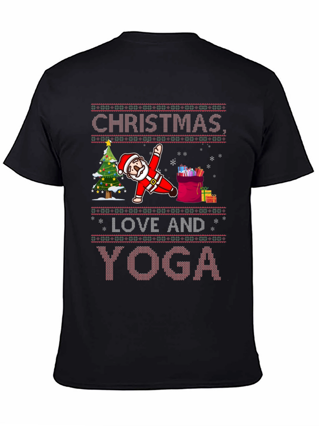 Christmas Love and Yoga Graphic Tee