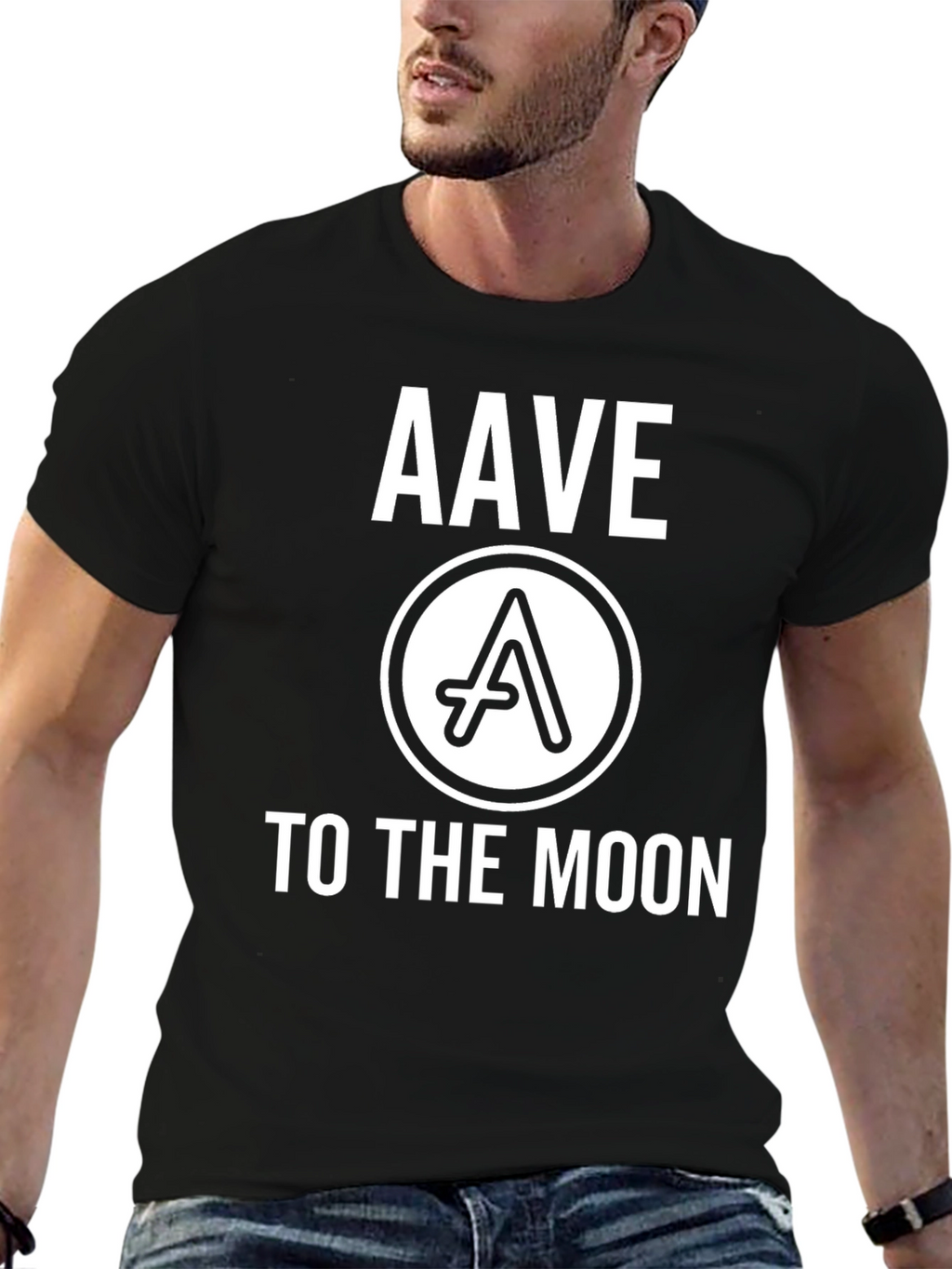 AAVE to the Moon Black T-Shirt