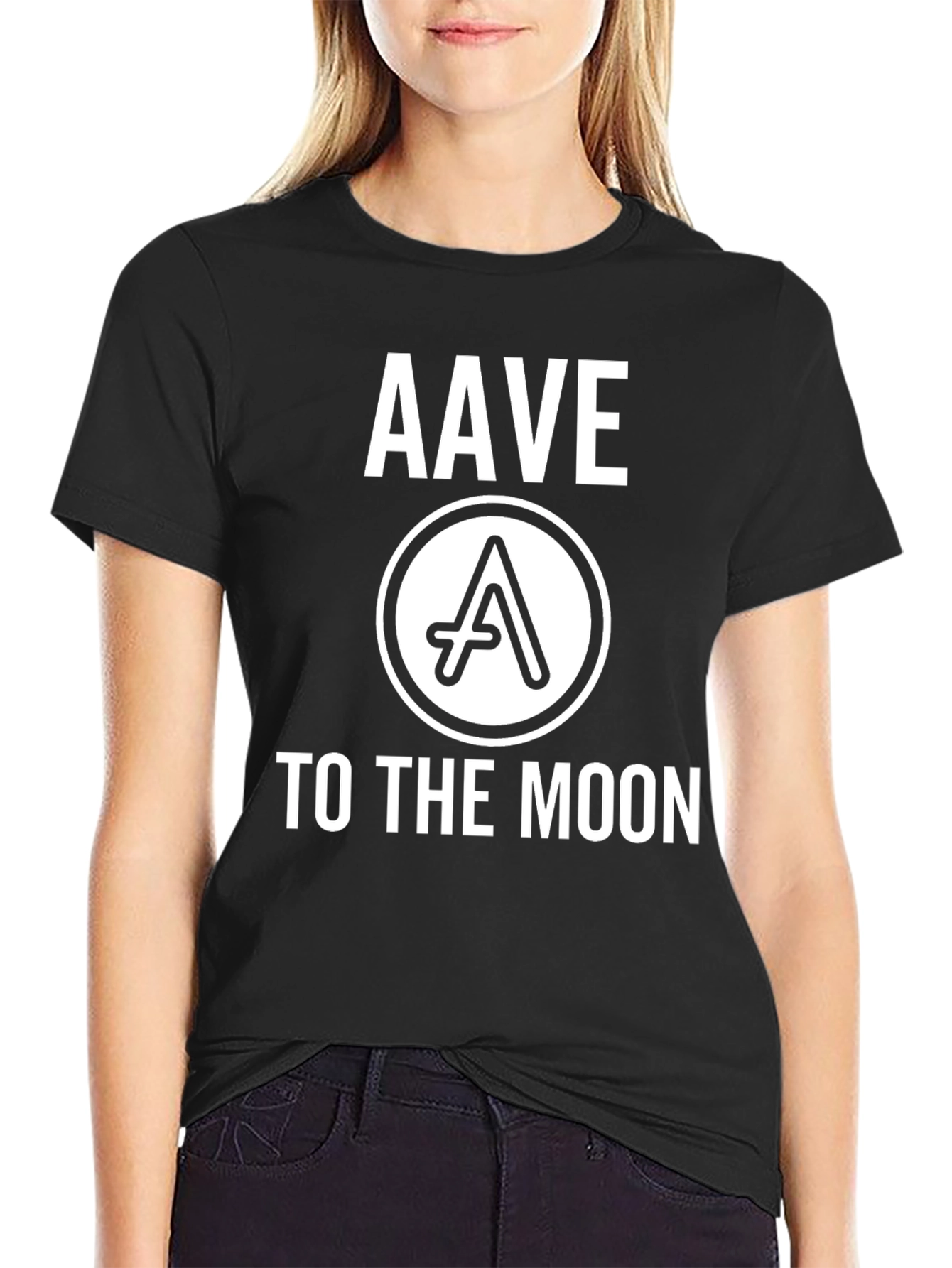 AAVE to the Moon Black T-Shirt