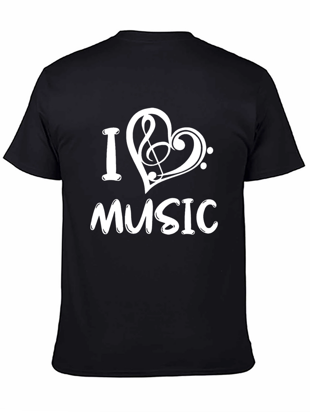 I Love Music Black T-Shirt