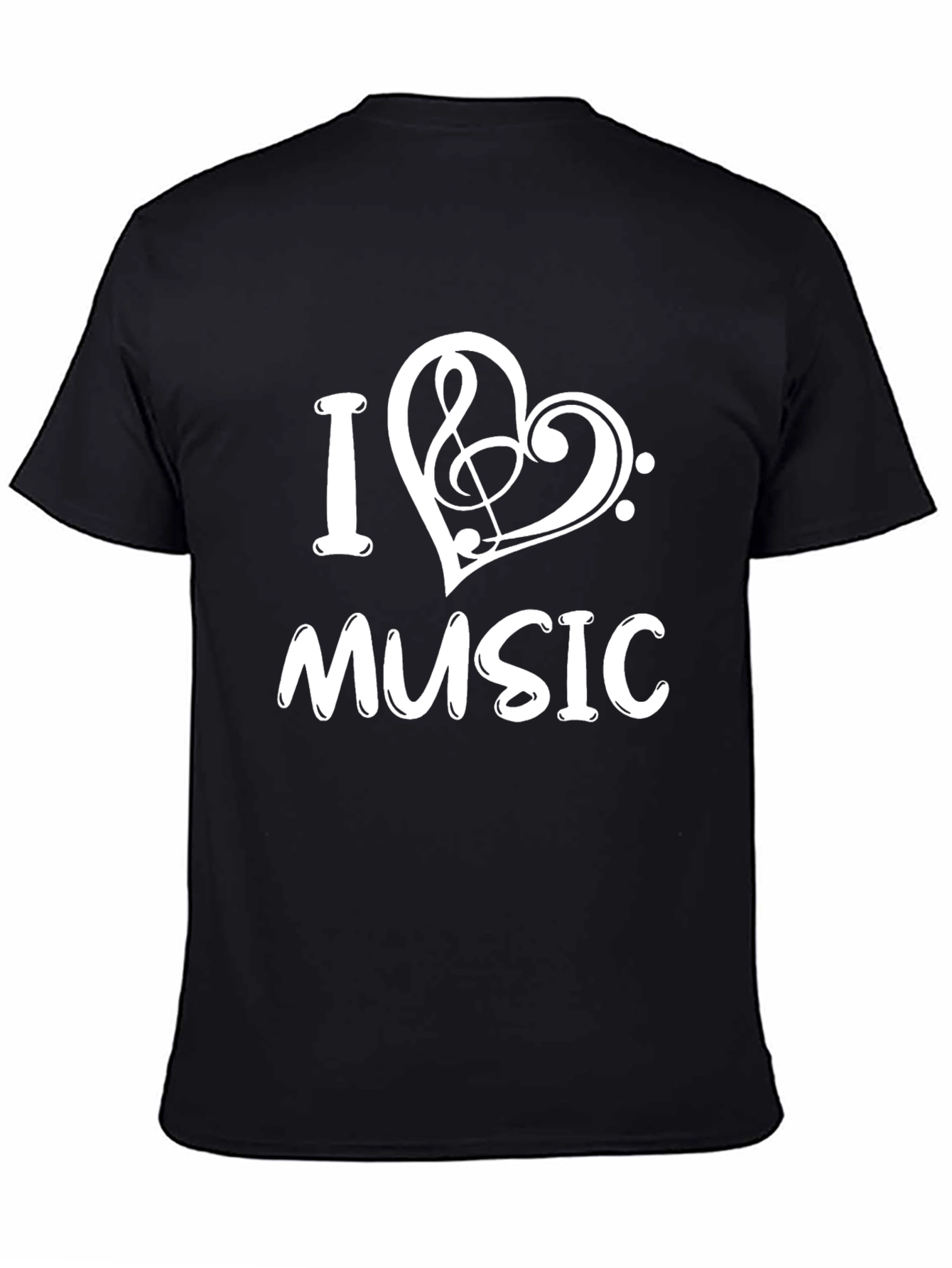 I Love Music Black T-Shirt