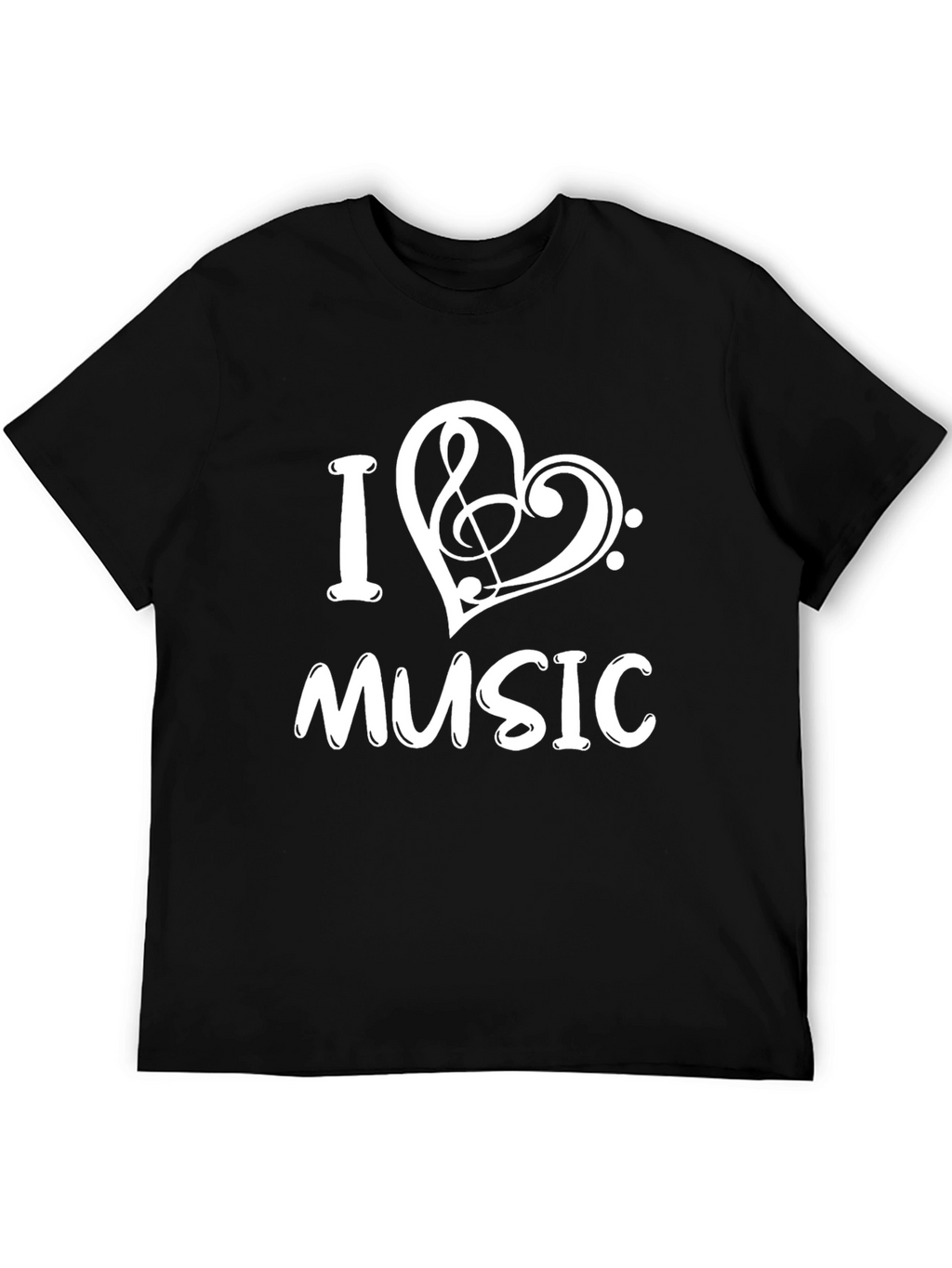 I Love Music Black T-Shirt