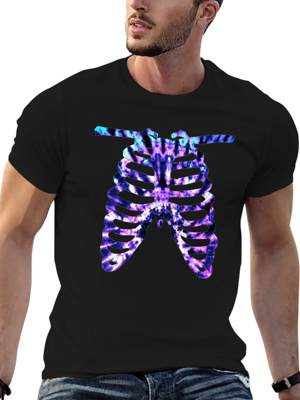 Tie Dye Rib Cage Graphic Tee