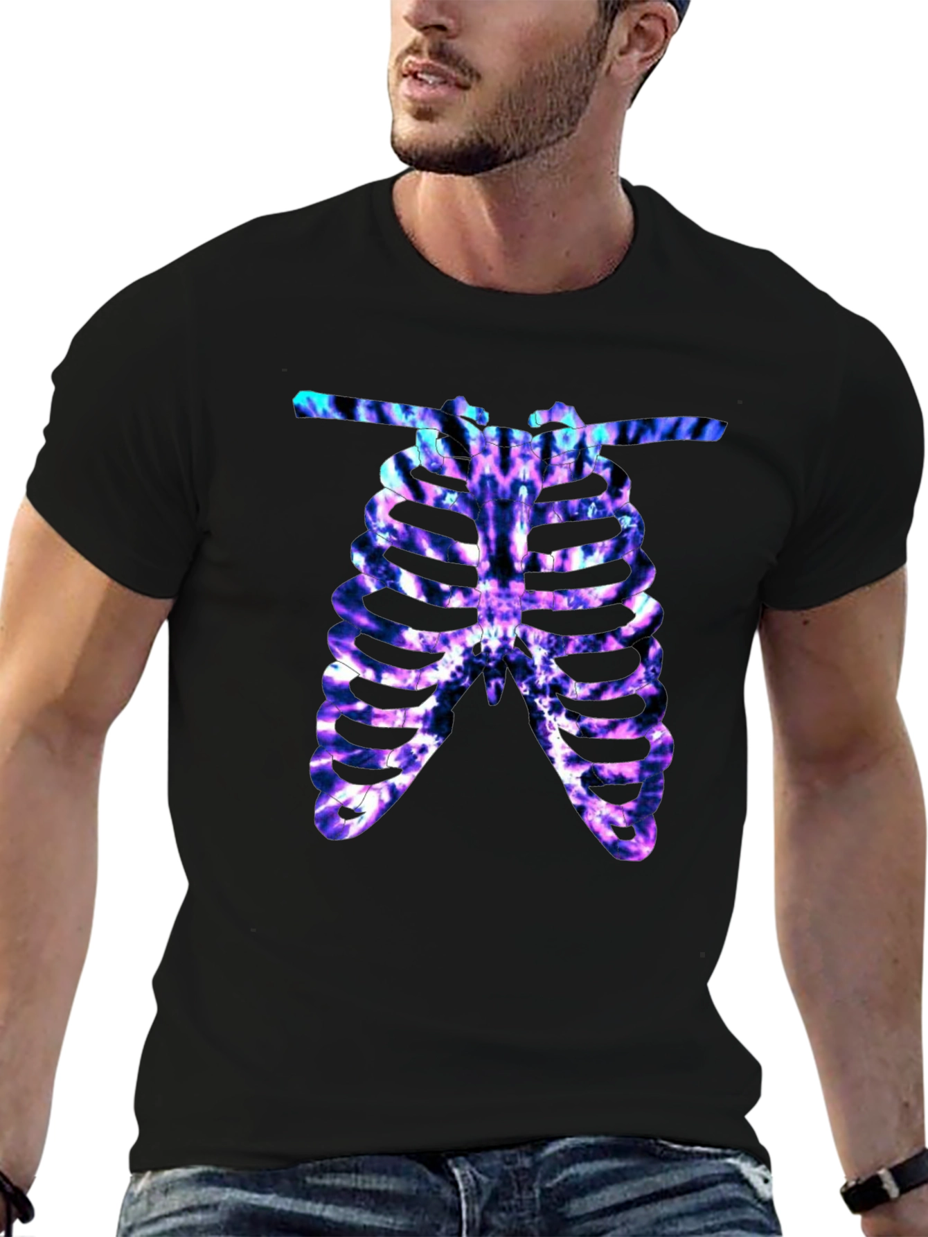 Tie Dye Rib Cage Graphic Tee