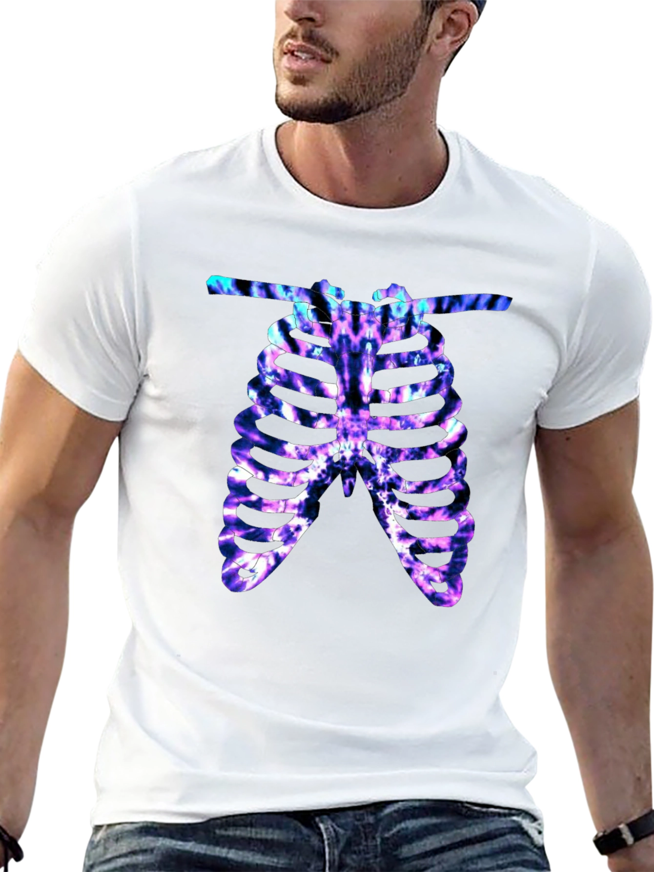 Tie Dye Rib Cage Graphic Tee