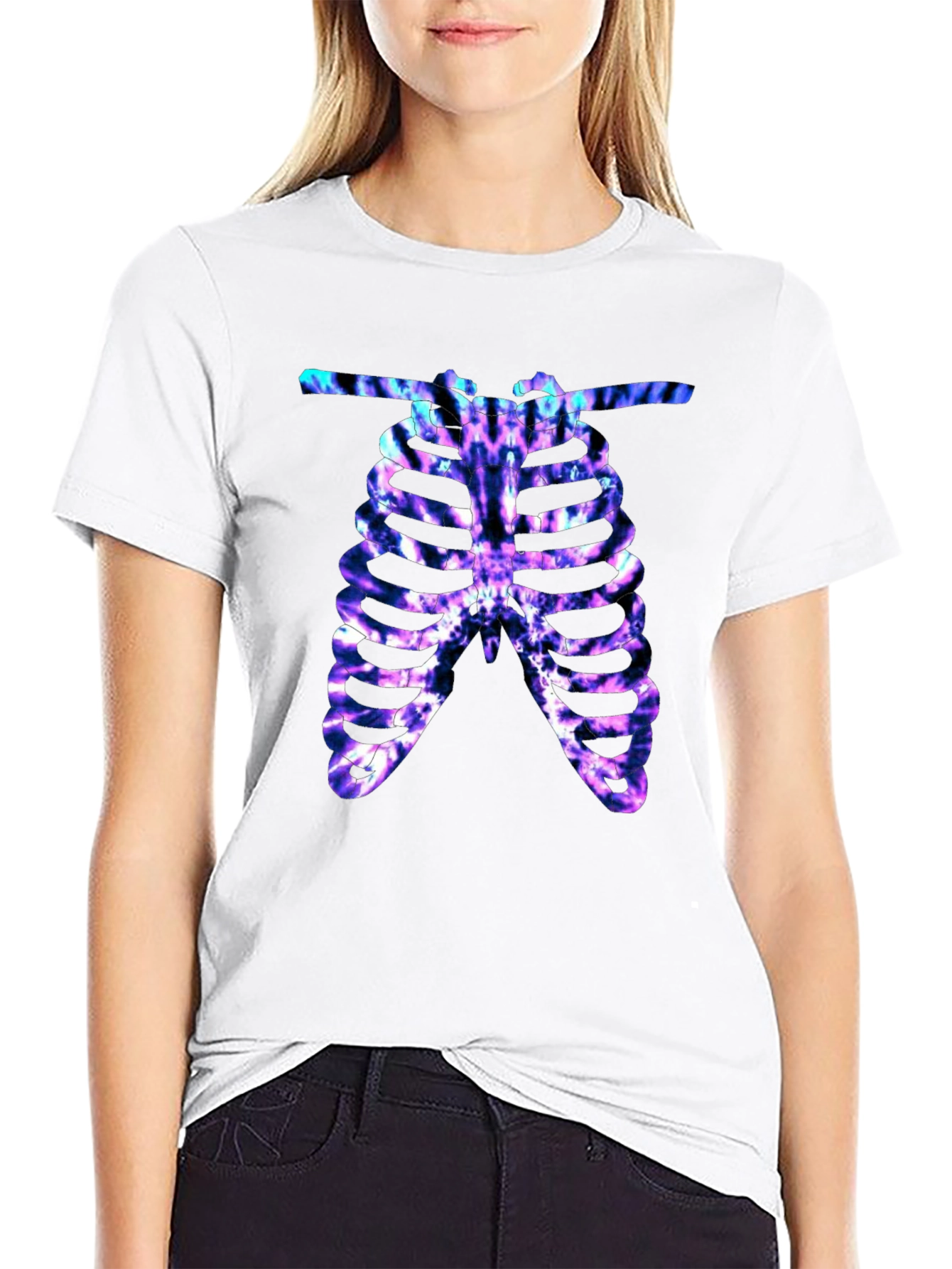 Tie Dye Rib Cage Graphic Tee