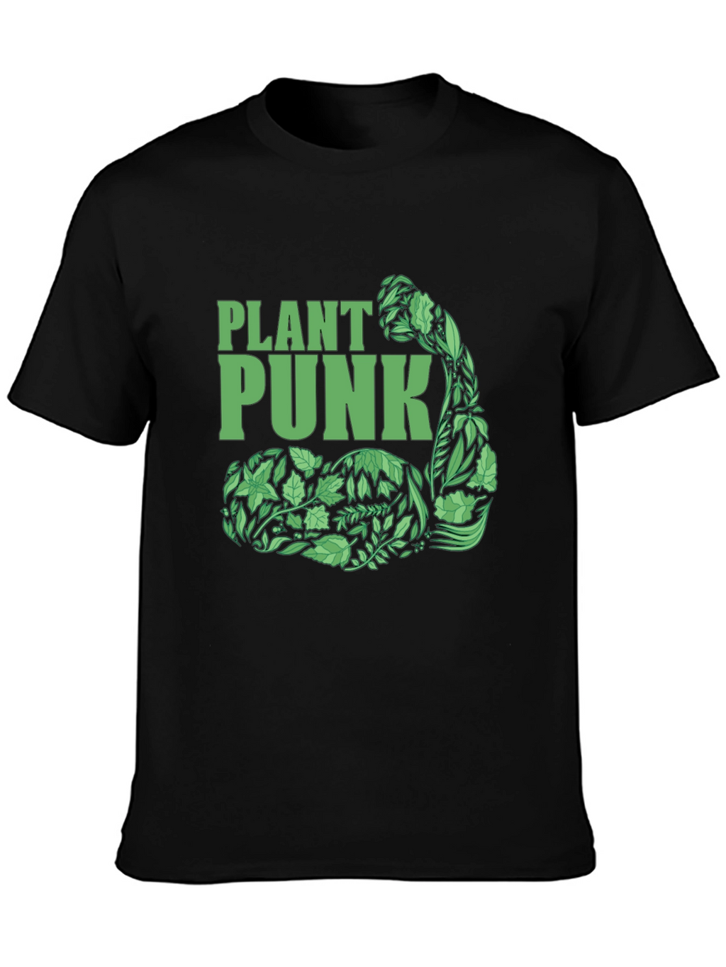 Plant Punk Black T-Shirt - Vegan Muscle Tee
