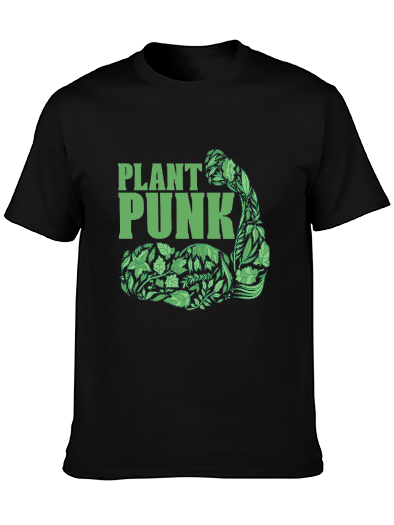 Plant Punk Black T-Shirt - Vegan Muscle Tee