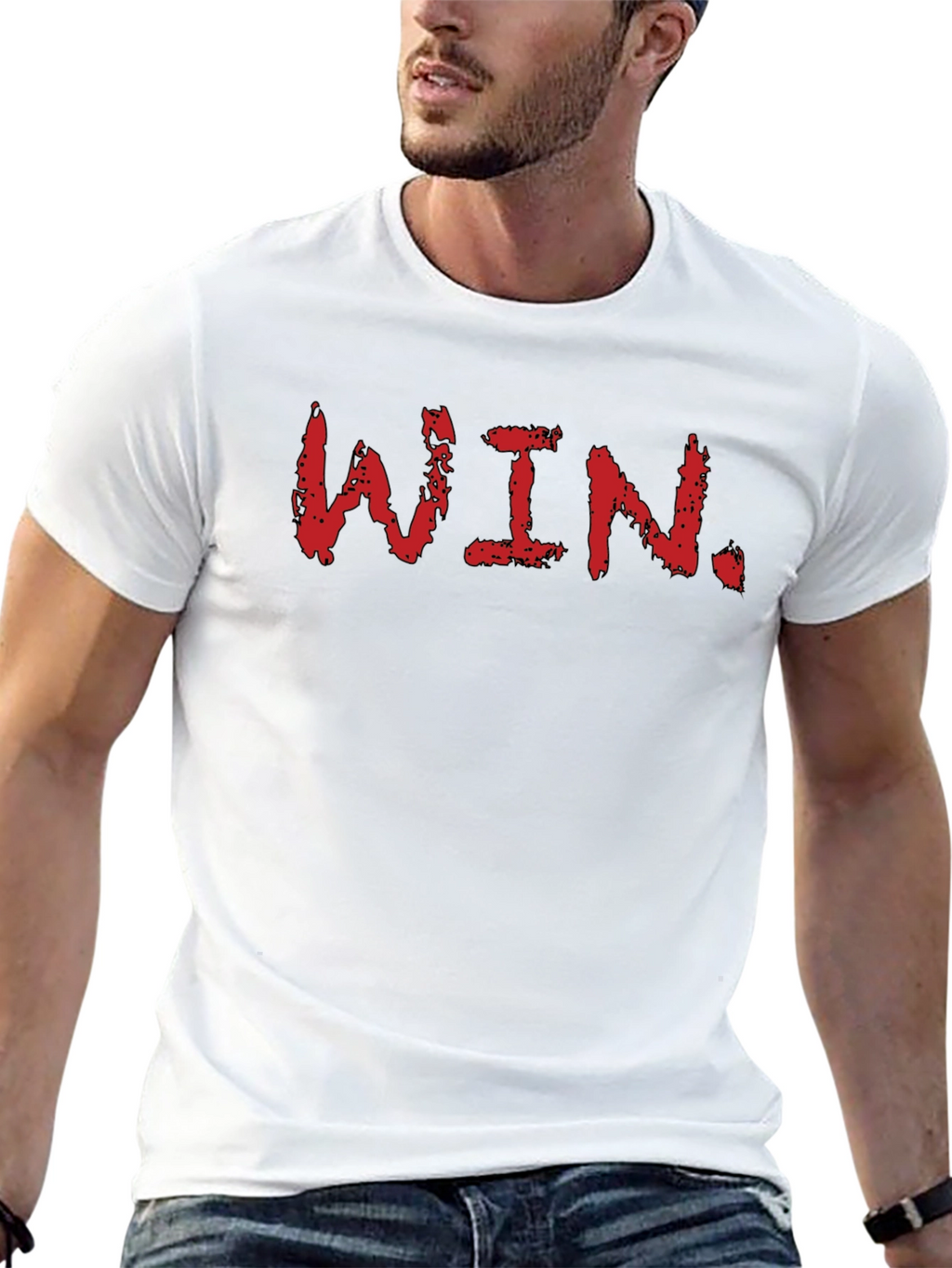 Bold WIN Graphic Tee - Black