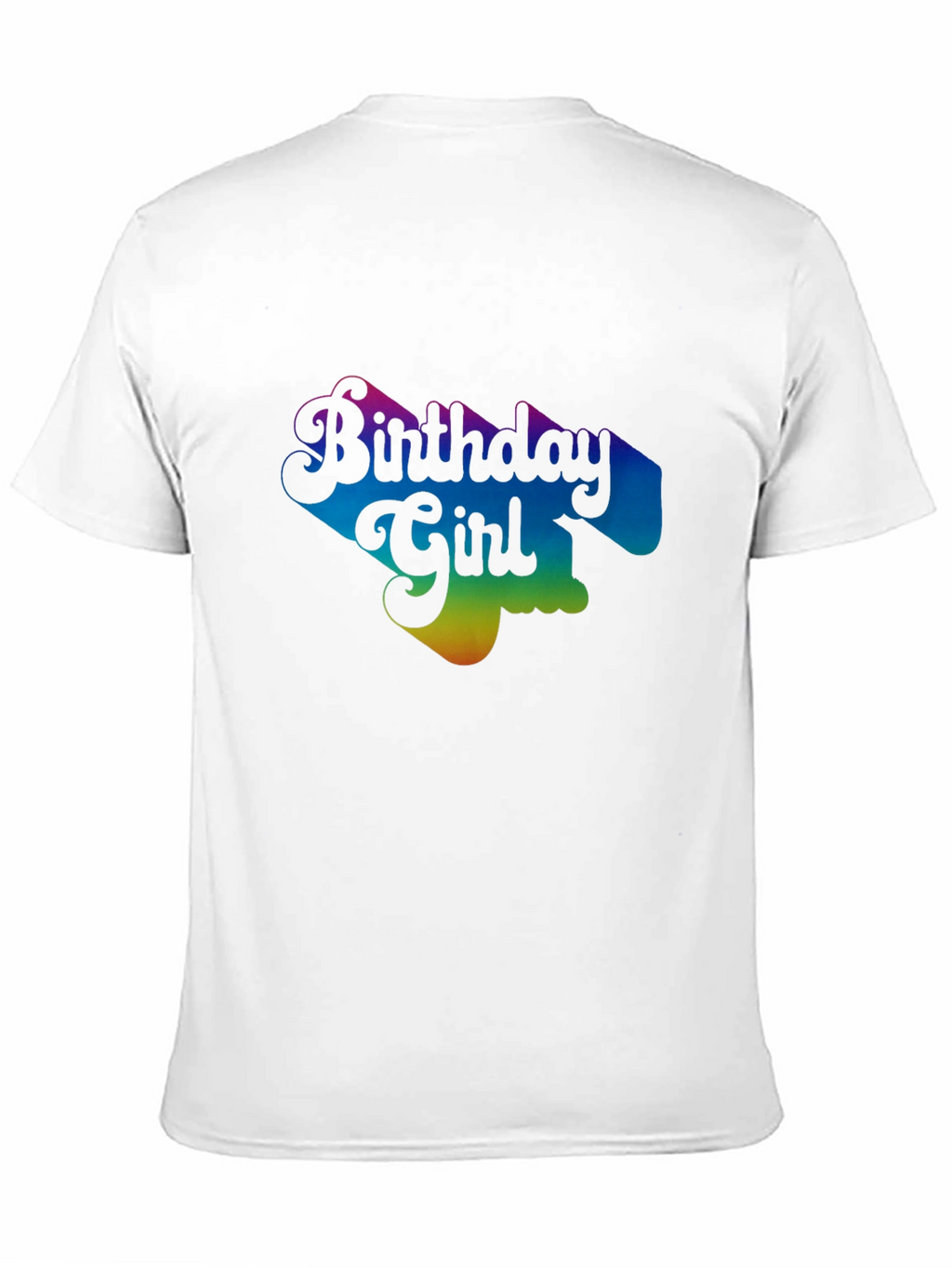 Birthday Girl Rainbow Graphic T-Shirt