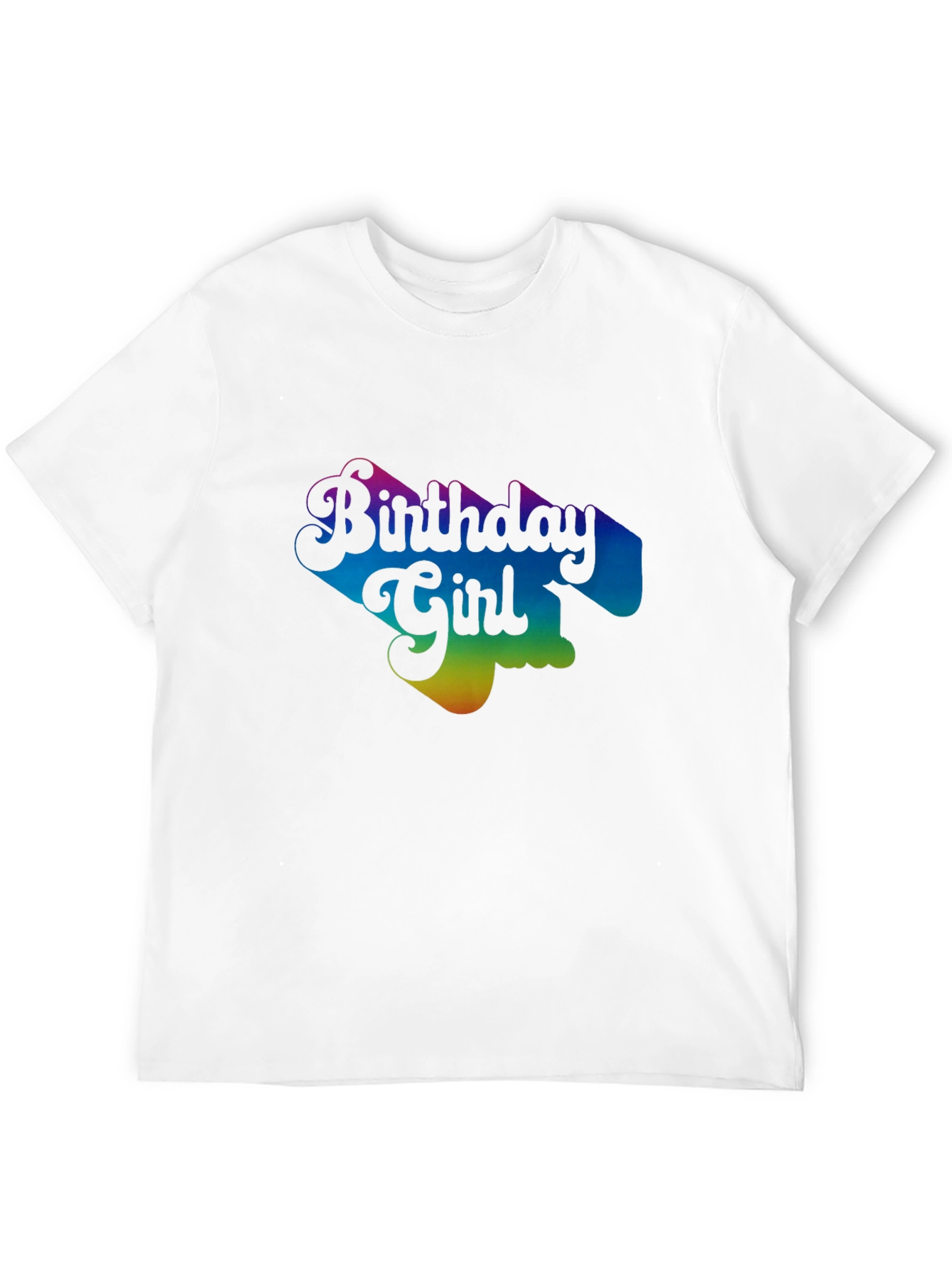 Birthday Girl Rainbow Graphic T-Shirt