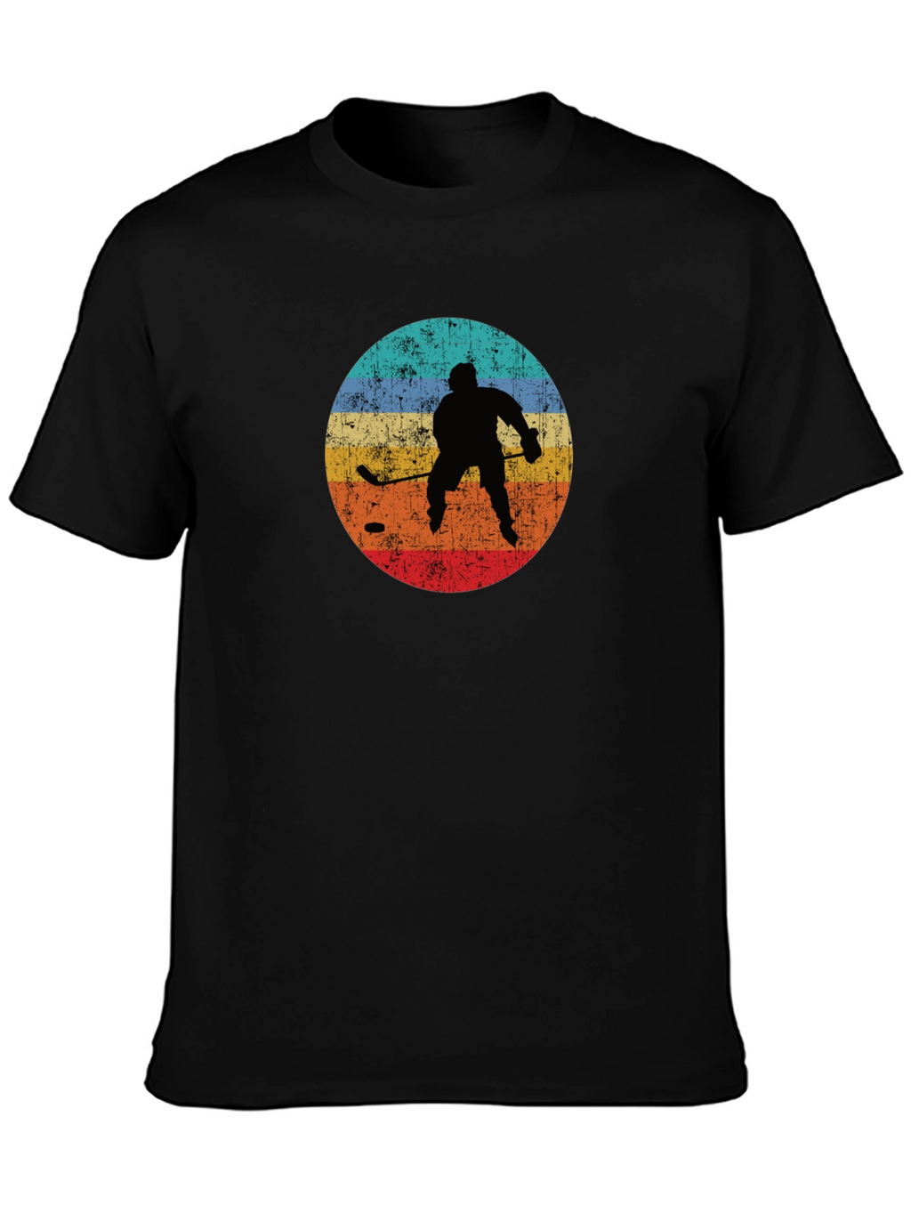 Retro Hockey Player Graphic T-Shirt