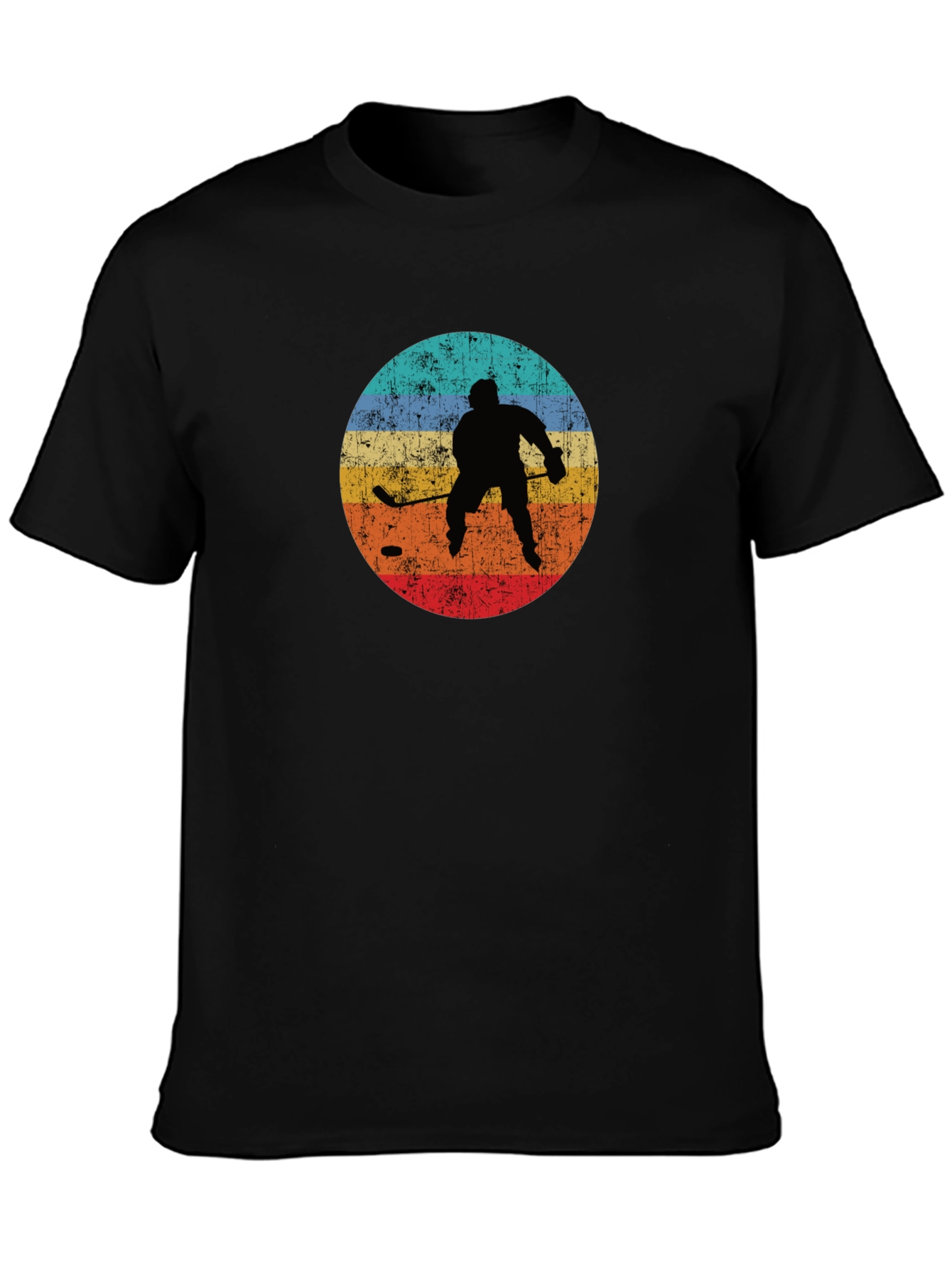 Retro Hockey Player Graphic T-Shirt