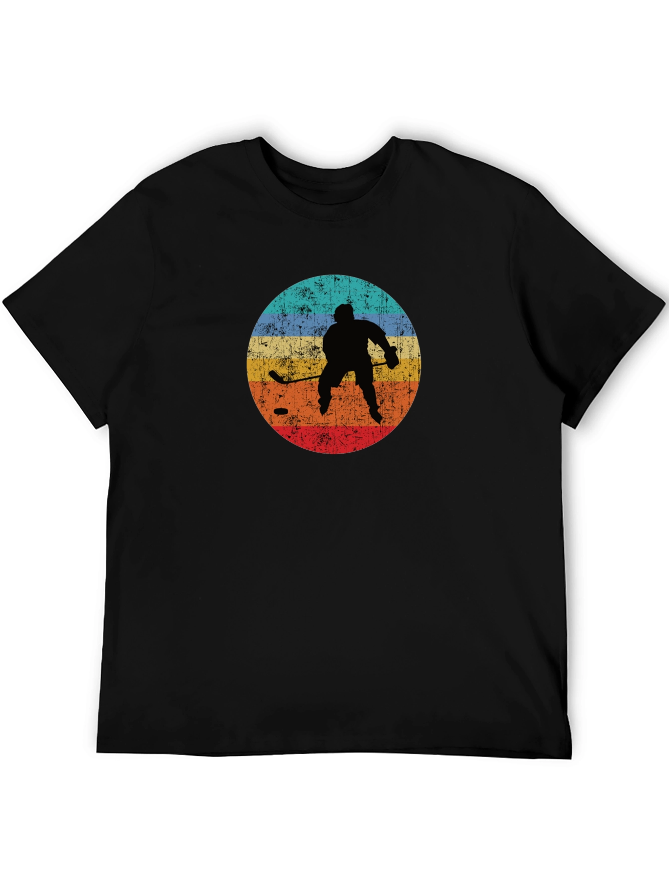 Retro Hockey Player Graphic T-Shirt