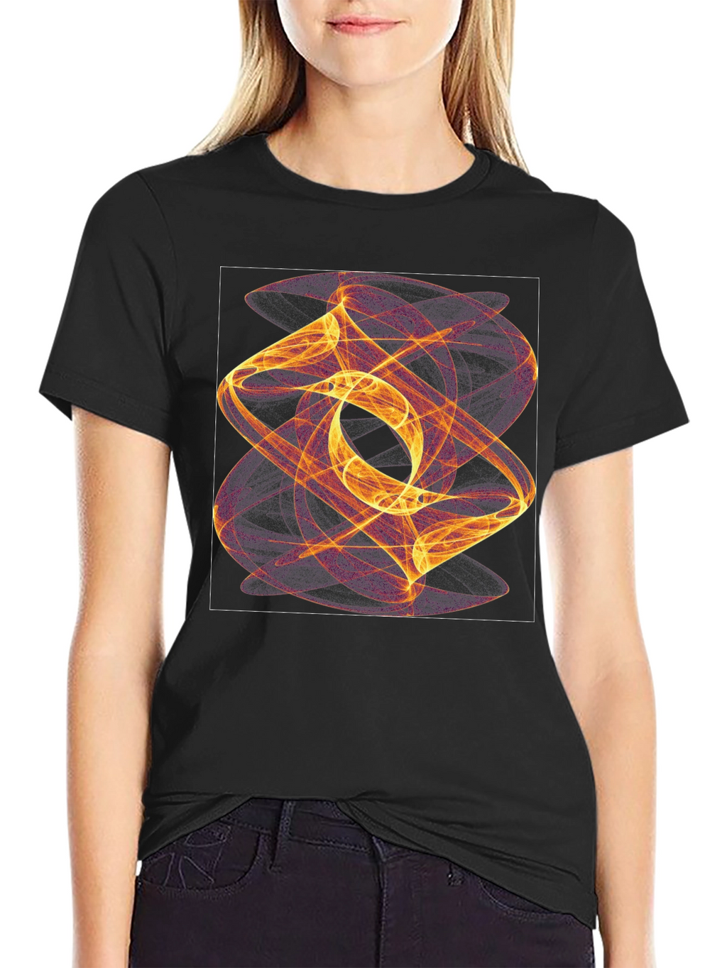Abstract Swirl Graphic Tee - Modern Art Shirt