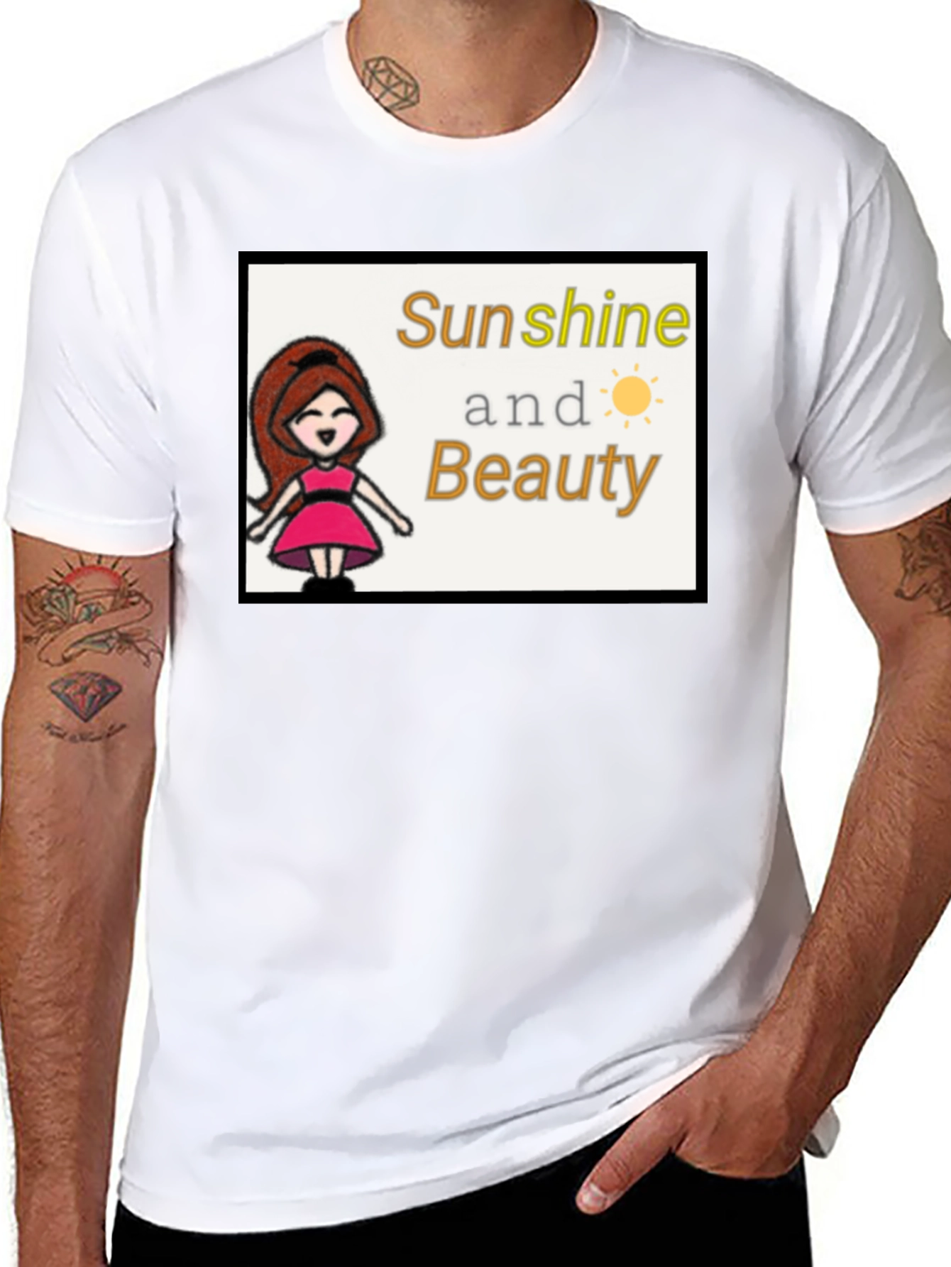 Sunshine & Beauty Tee - Cute Graphic T-Shirt