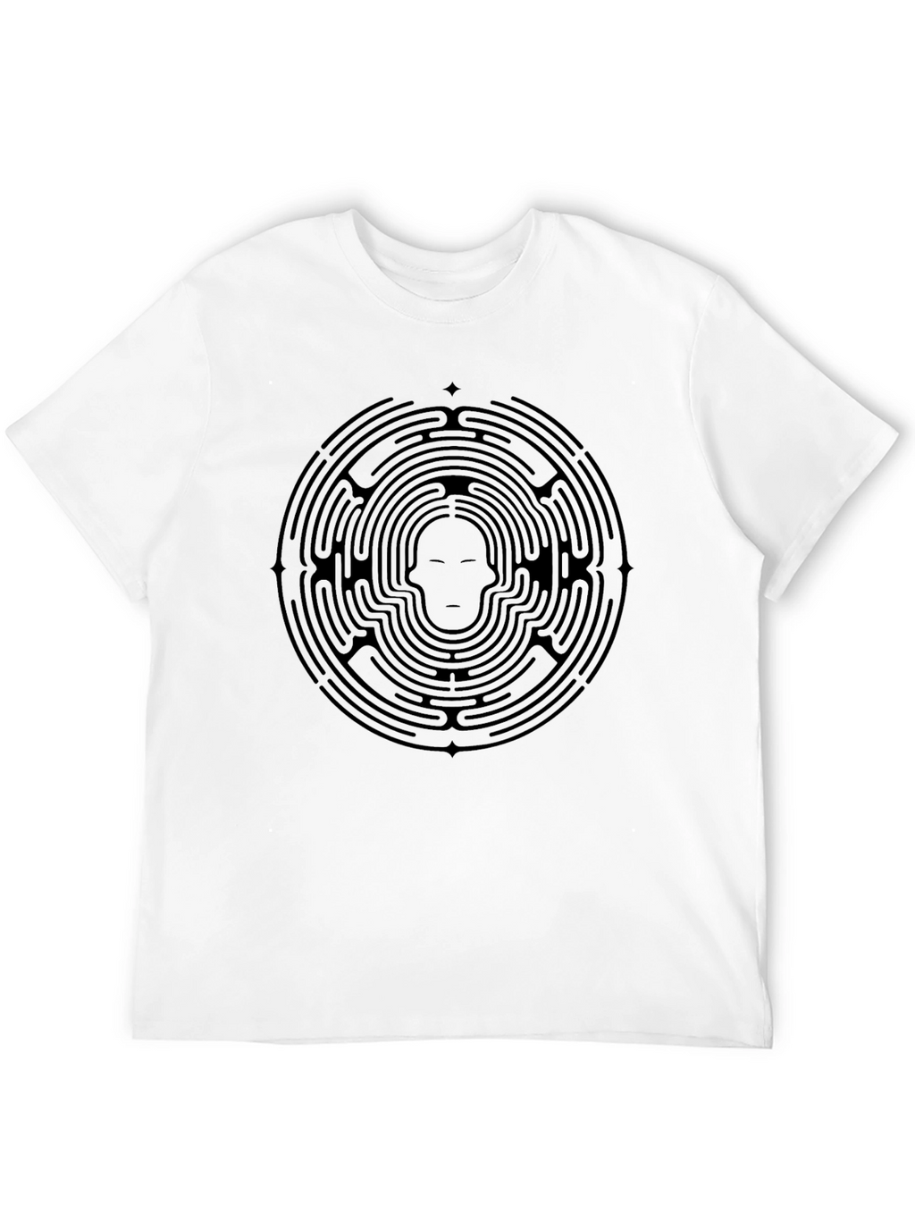 Labyrinth Face Graphic Tee - Stylish Black T-Shirt