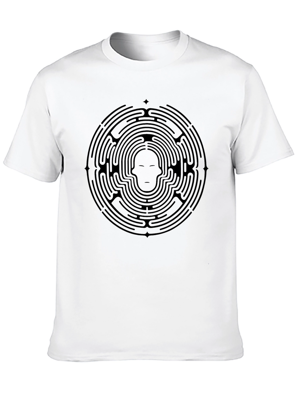 Labyrinth Face Graphic Tee - Stylish Black T-Shirt
