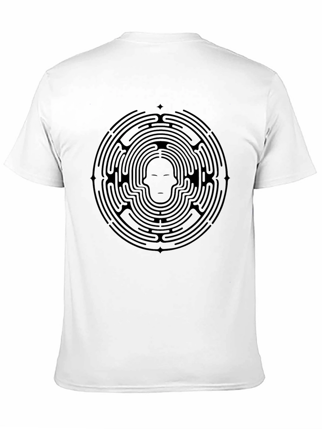 Labyrinth Face Graphic Tee - Stylish Black T-Shirt