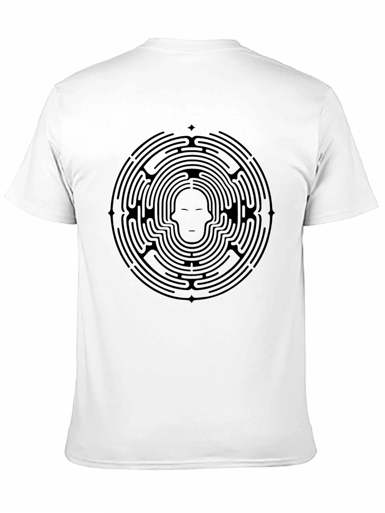 Labyrinth Face Graphic Tee - Stylish Black T-Shirt
