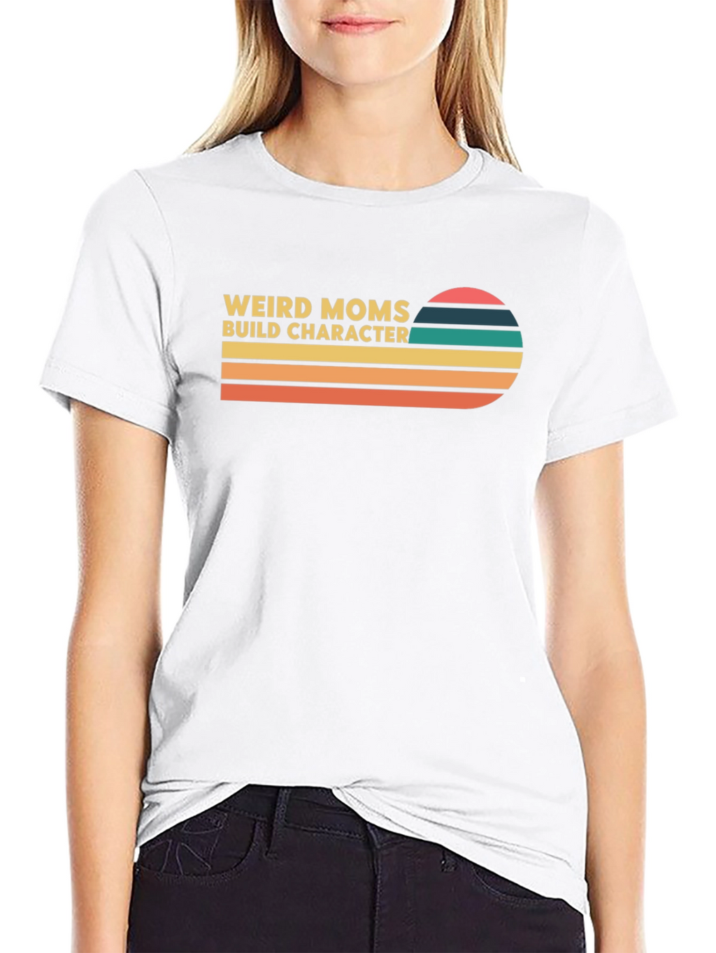 Weird Moms Build Character Retro Tee