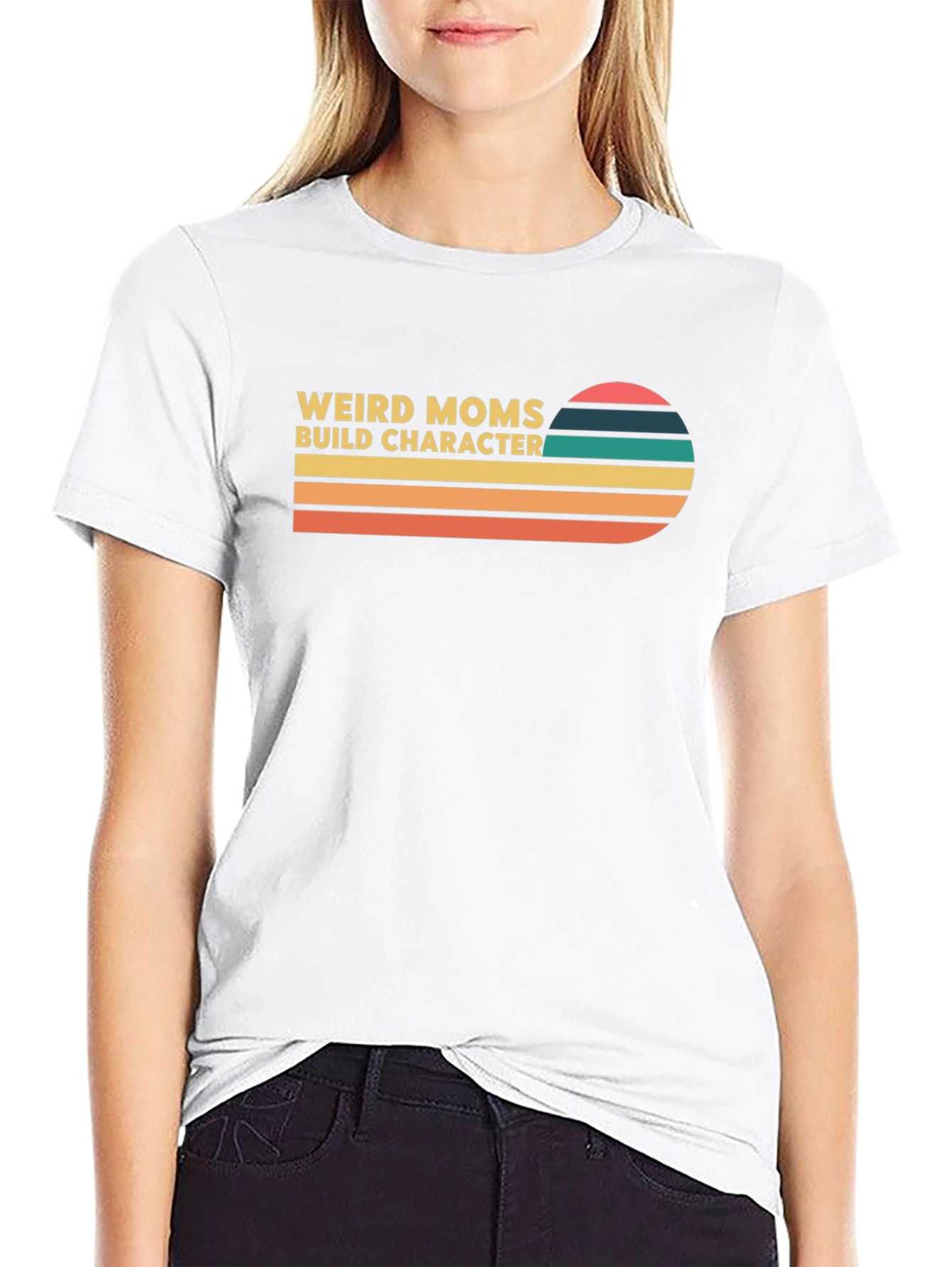 Weird Moms Build Character Retro Tee