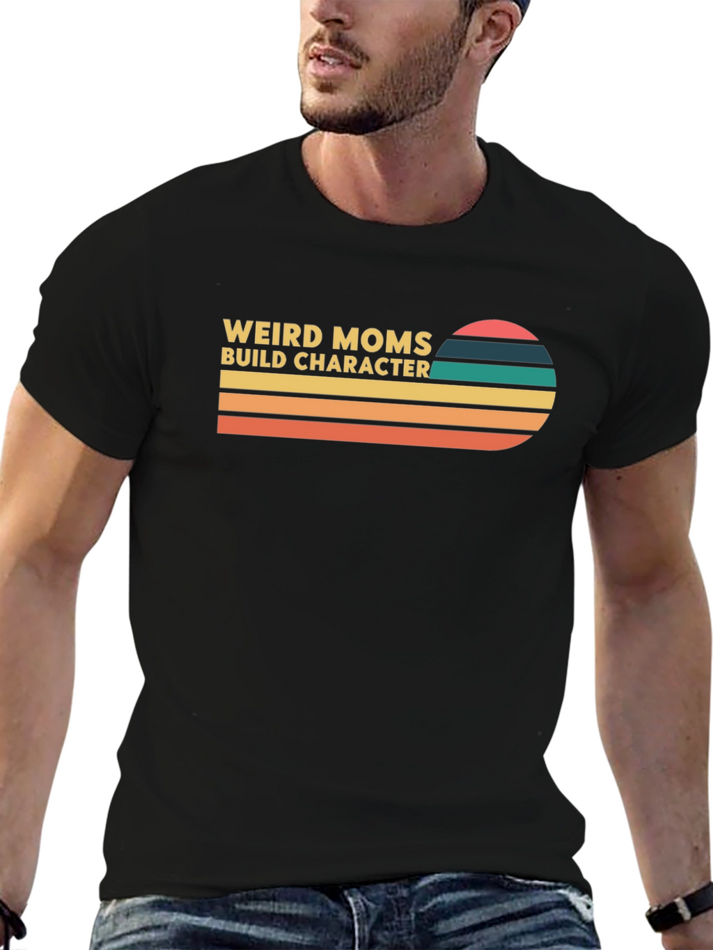 Weird Moms Build Character Retro Tee