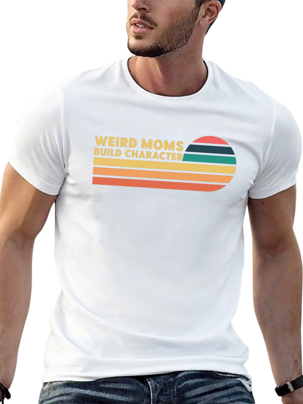 Weird Moms Build Character Retro Tee