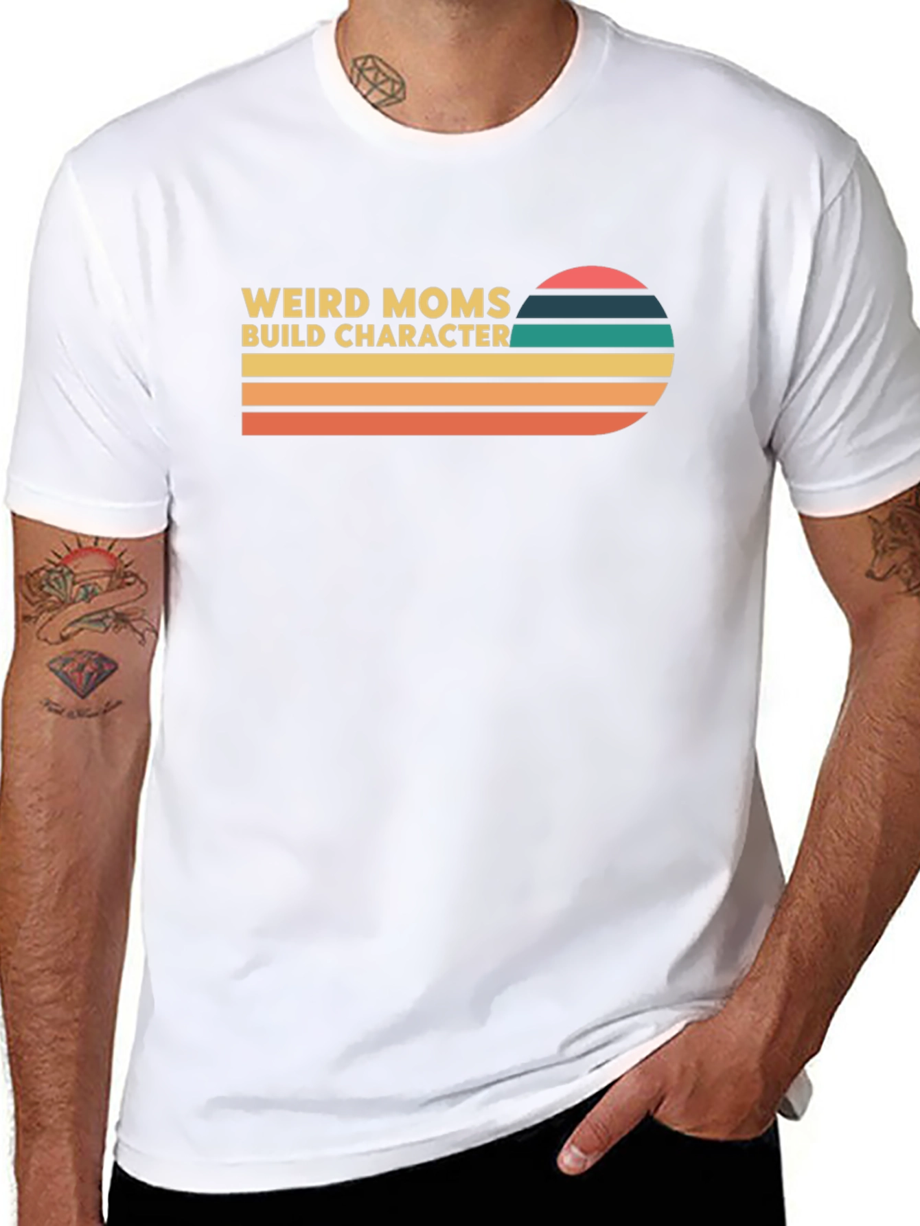 Weird Moms Build Character Retro Tee