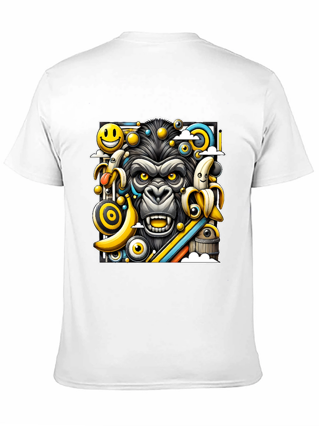 Funky Gorilla Graphic Tee - Black Cotton T-Shirt
