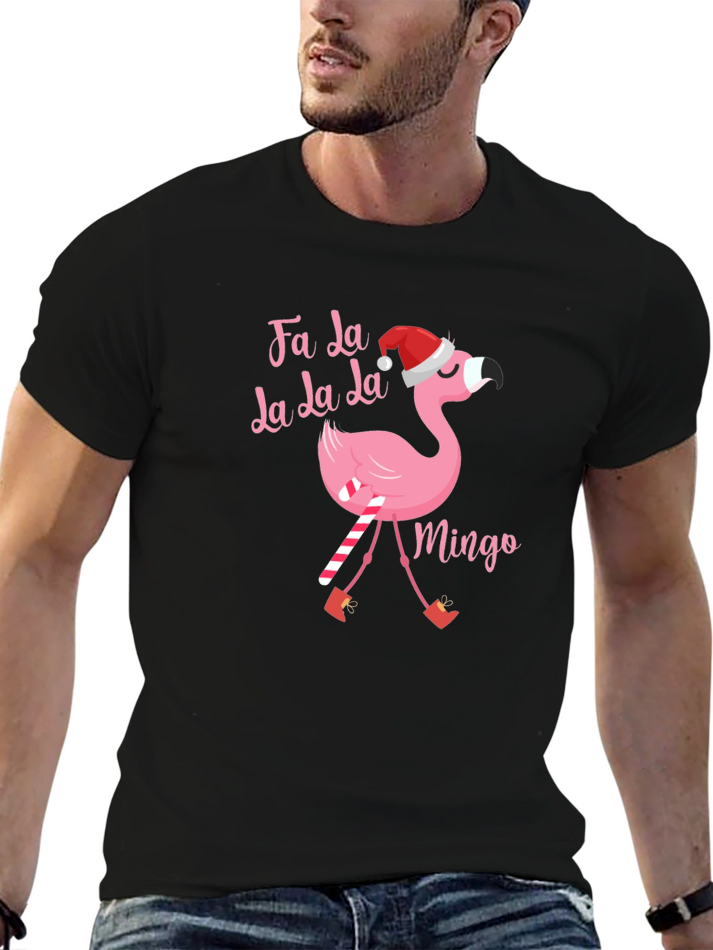 Fa La La Flamingo Christmas T-Shirt