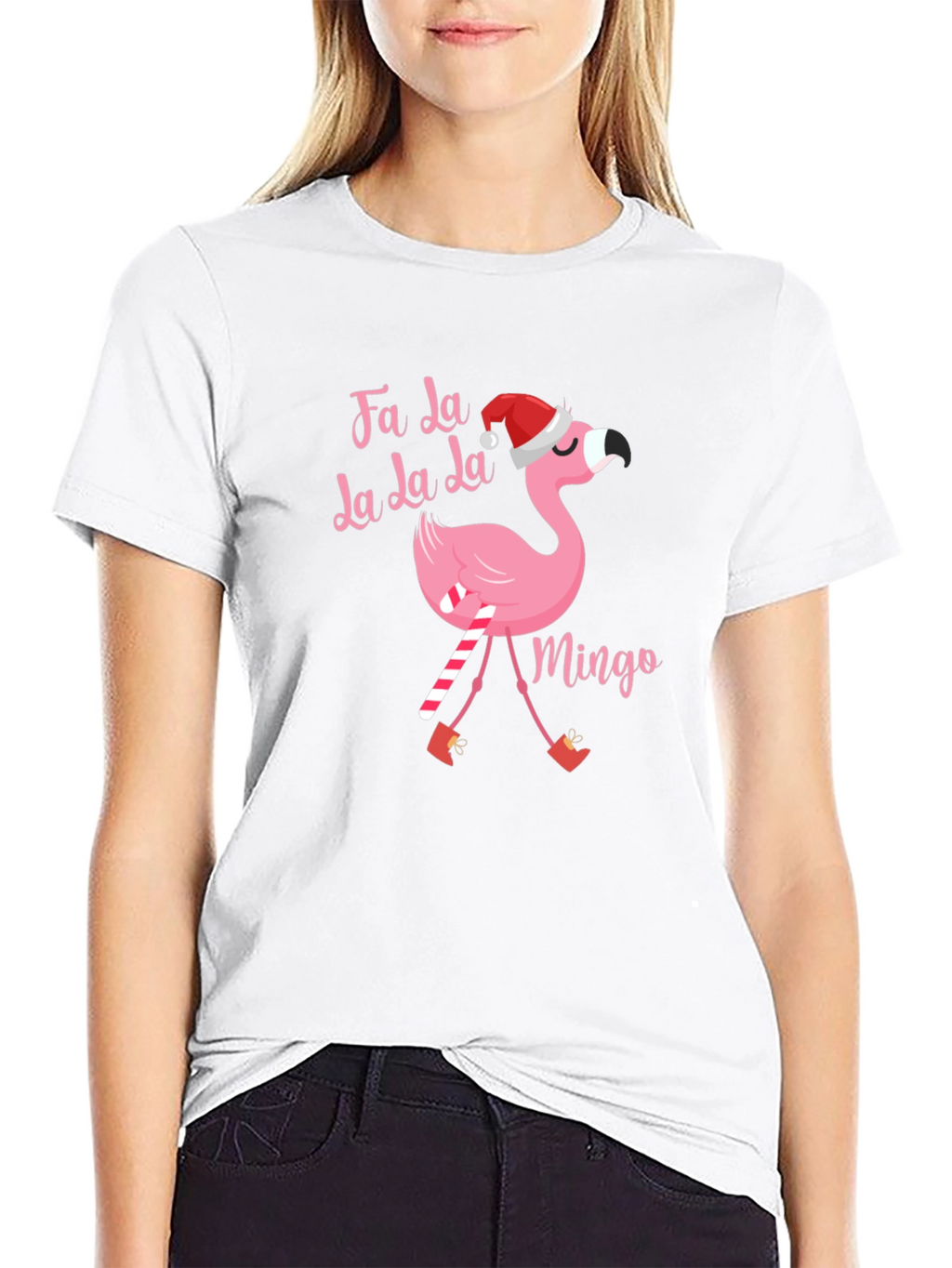 Fa La La Flamingo Christmas T-Shirt