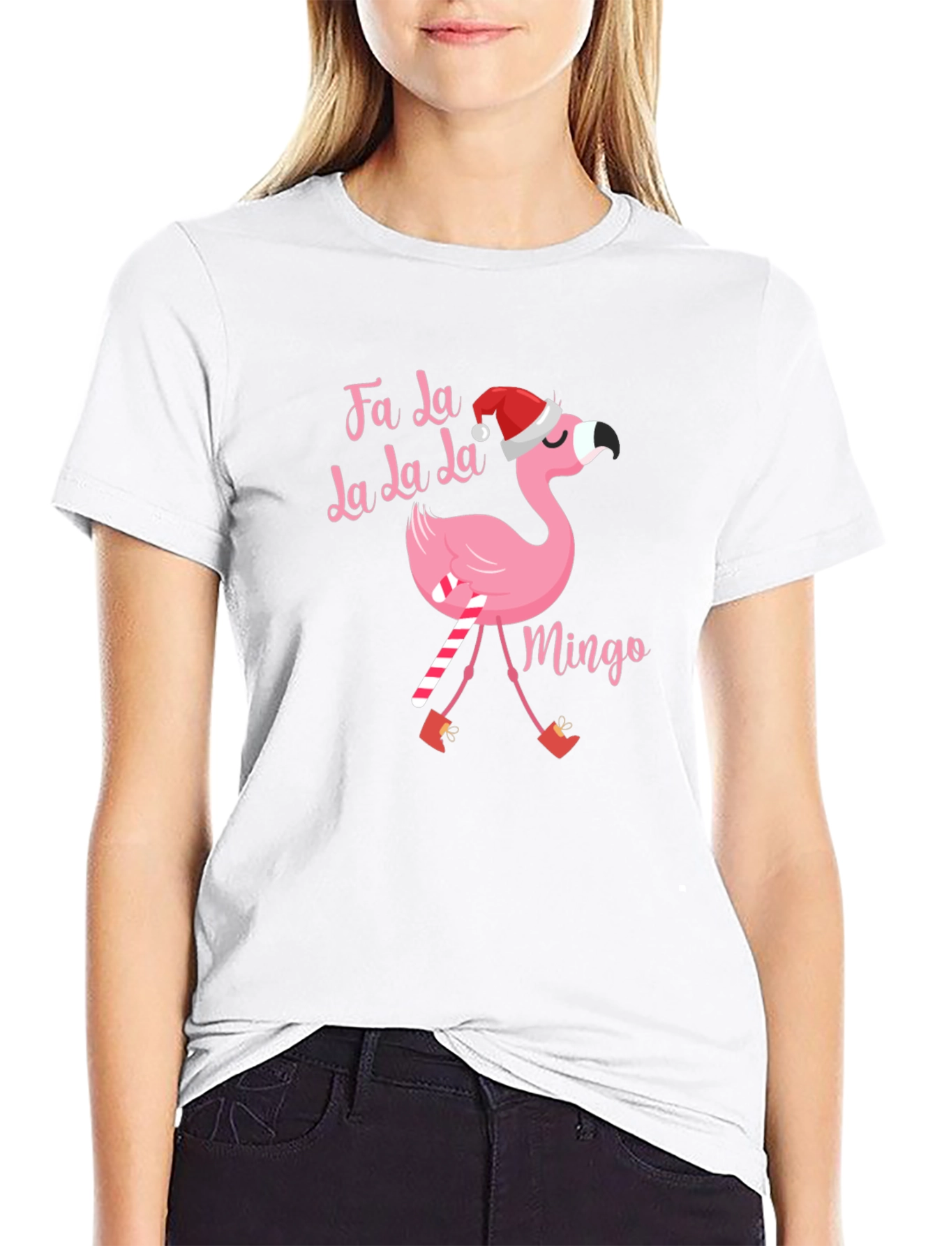 Fa La La Flamingo Christmas T-Shirt