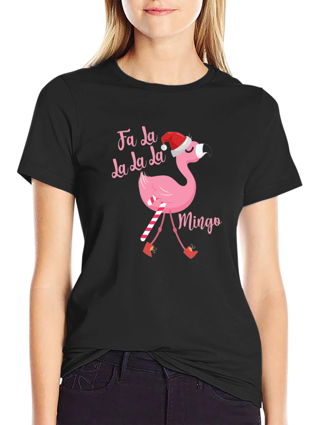 Fa La La Flamingo Christmas T-Shirt