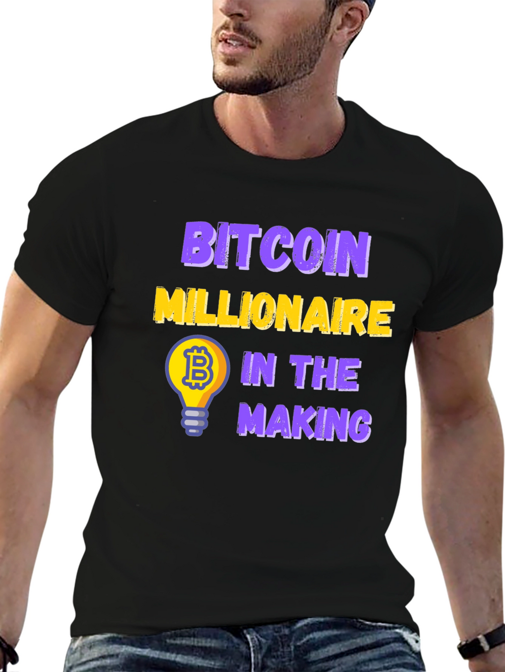 Bitcoin Millionaire in the Making Black T-Shirt